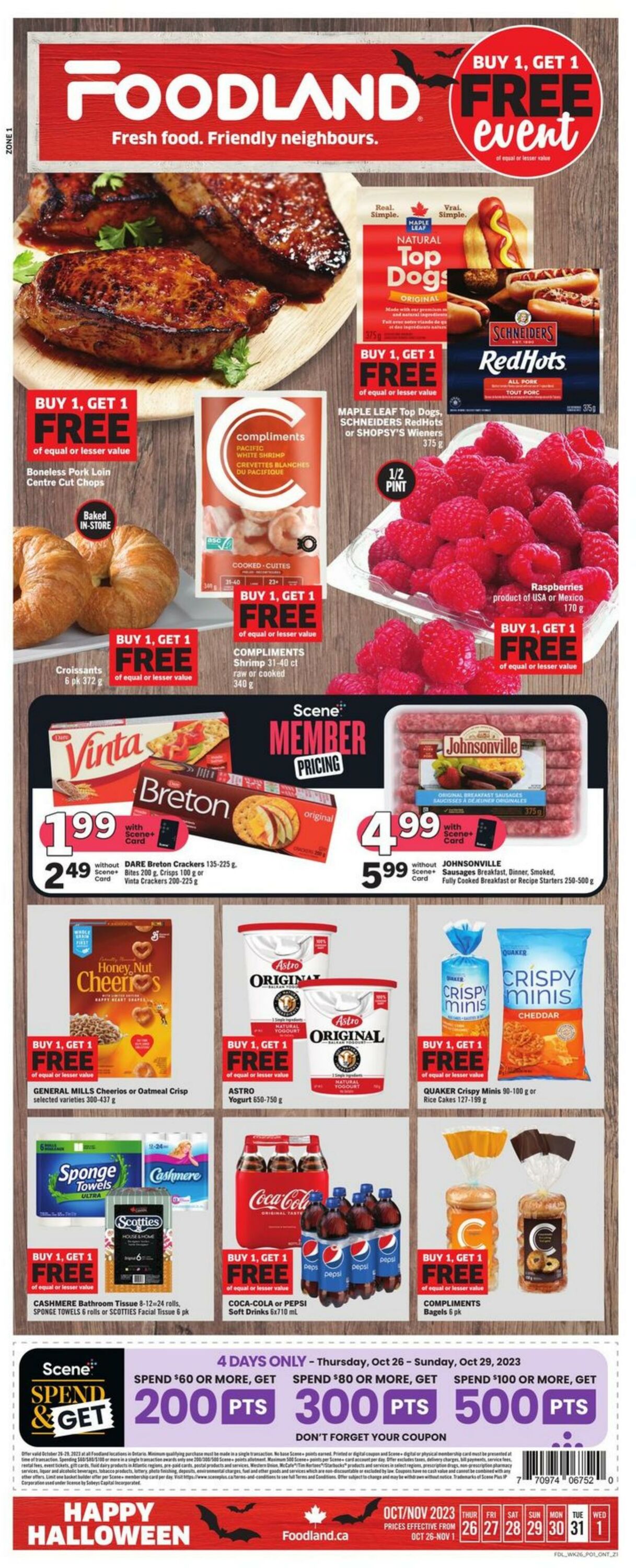Foodland Flyer from 10/26/2023