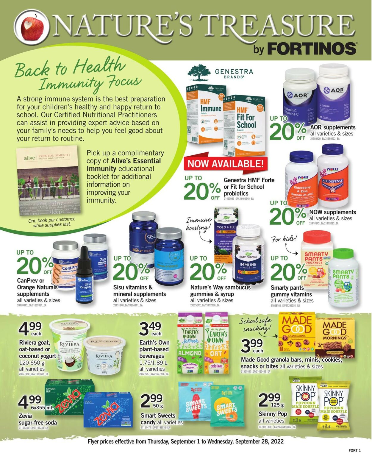 Fortinos Flyer from 09/15/2022