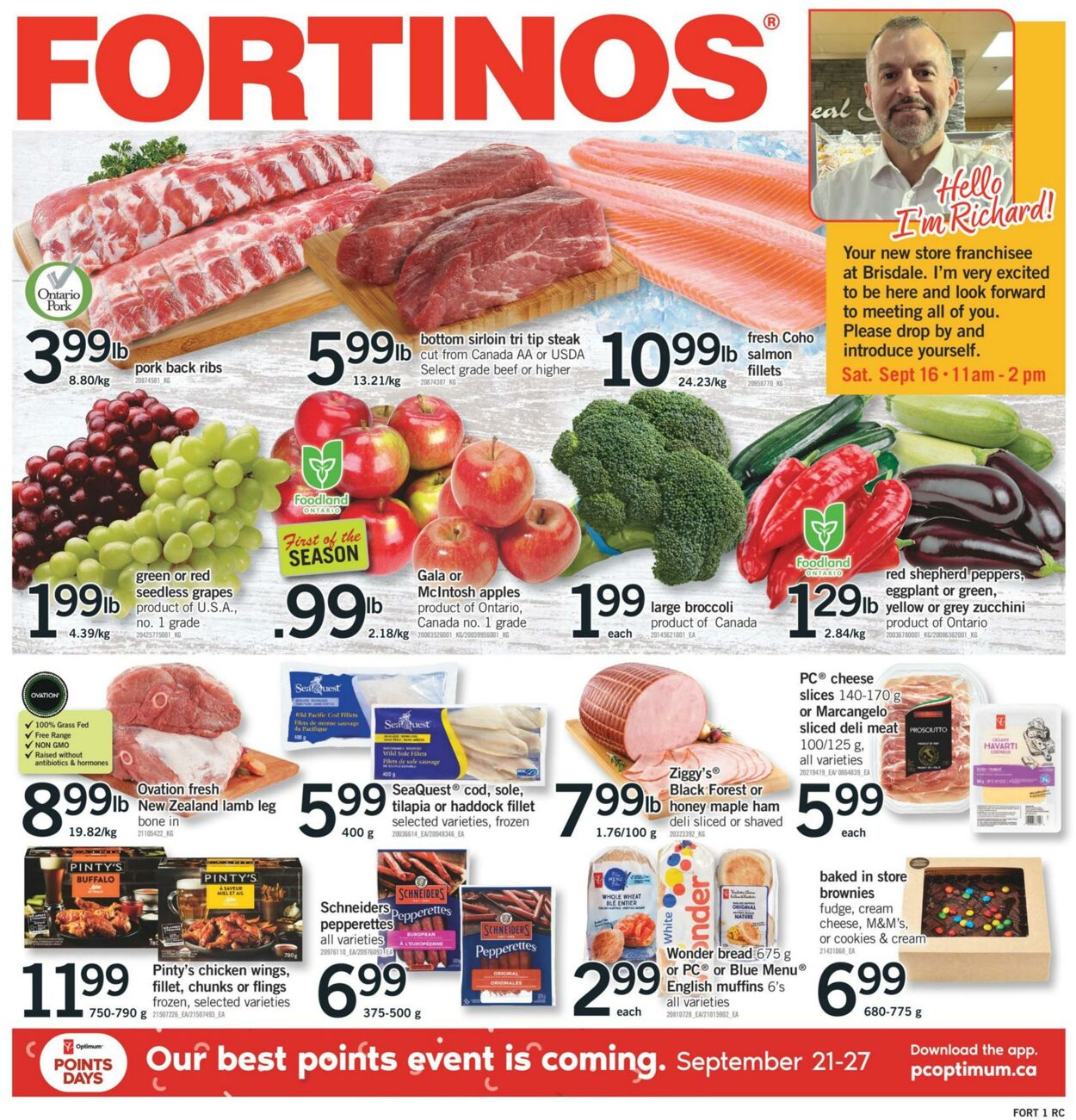 Fortinos Flyer from 09/14/2023