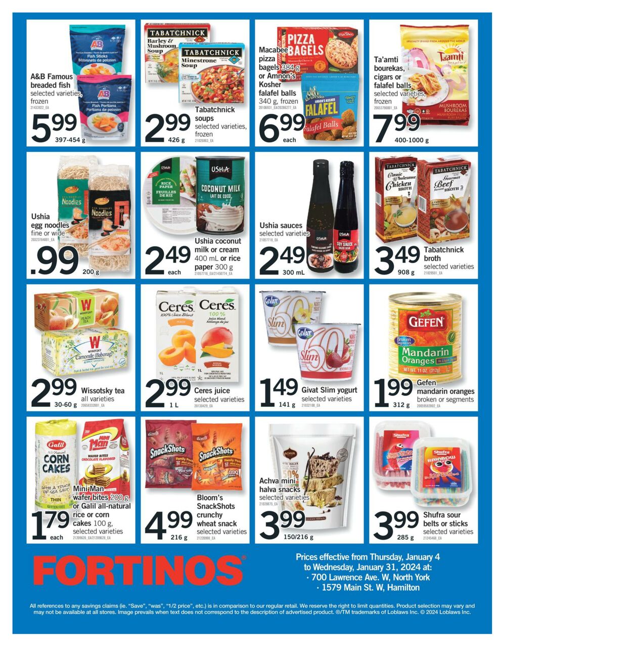 Fortinos Flyer from 01/25/2024