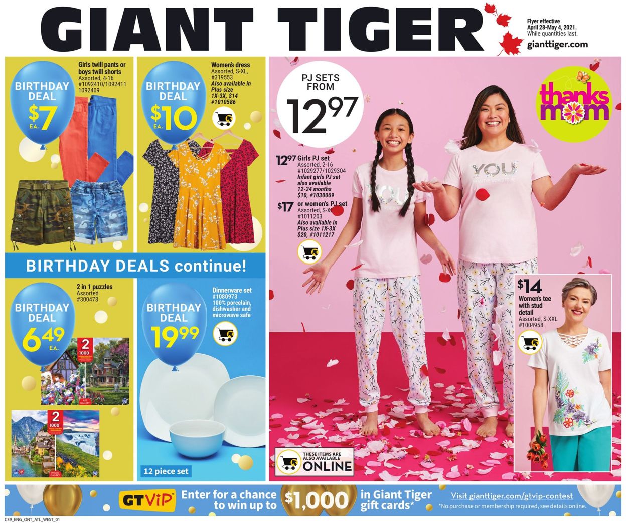 Giant Tiger Flyer from 04/28/2021