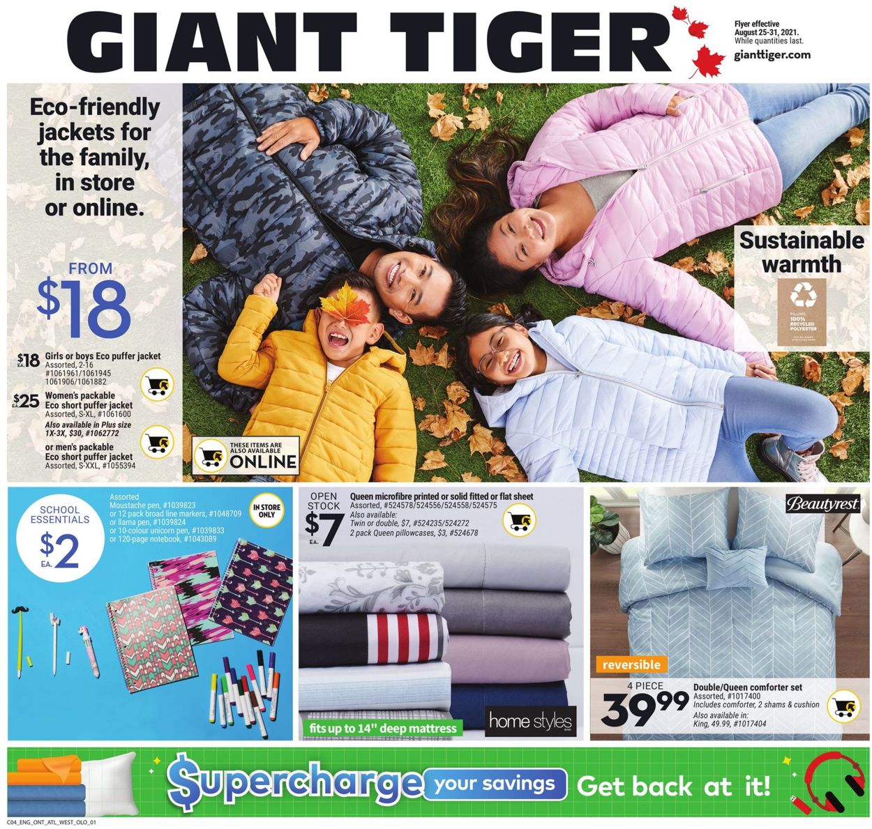 Giant Tiger Flyer from 08/25/2021