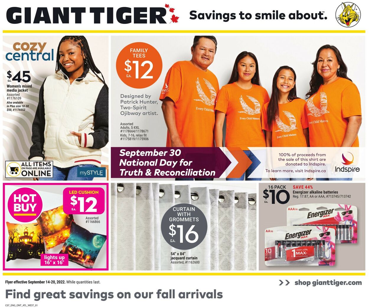 Giant Tiger Flyer from 09/14/2022