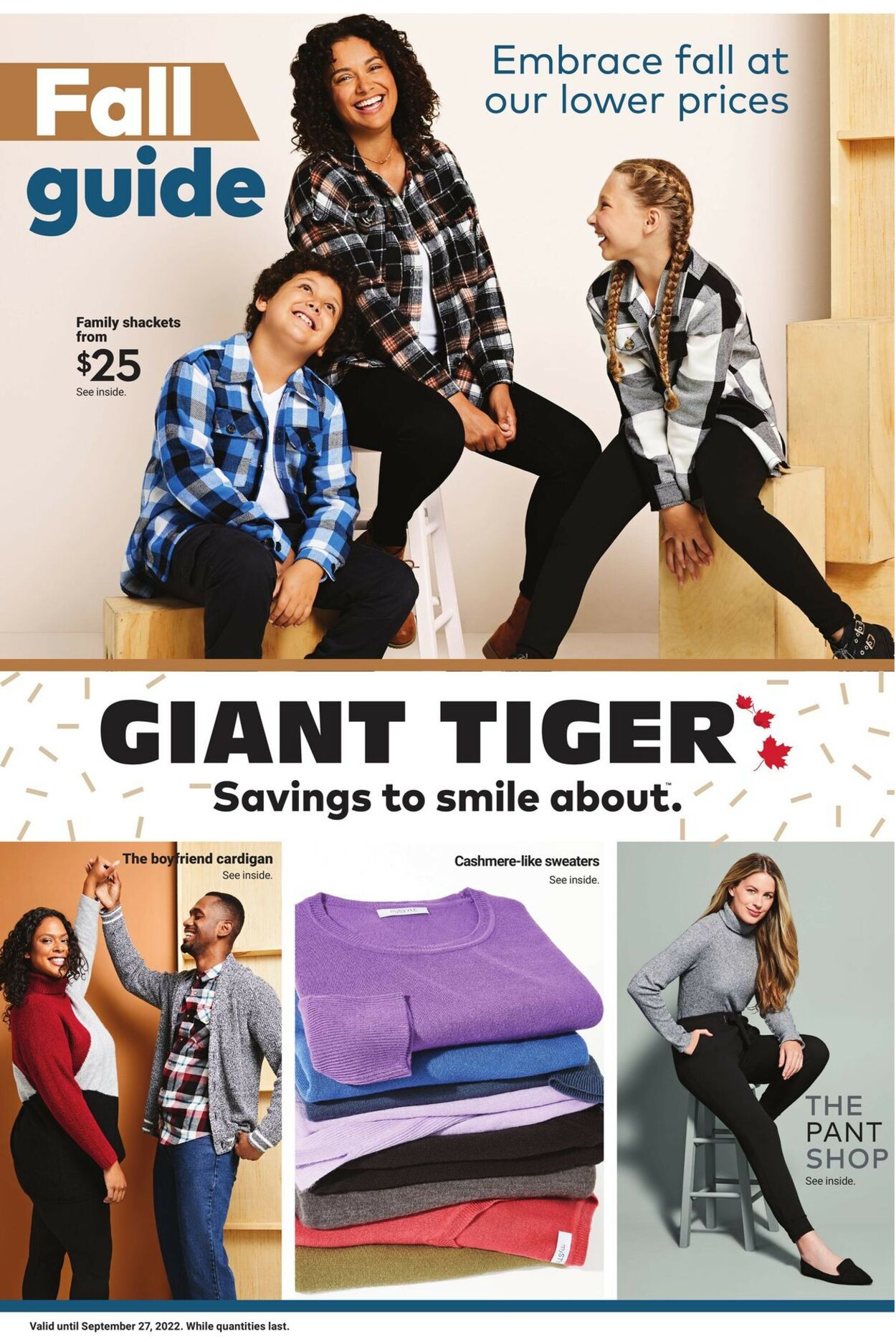 Giant Tiger Flyer from 09/14/2022
