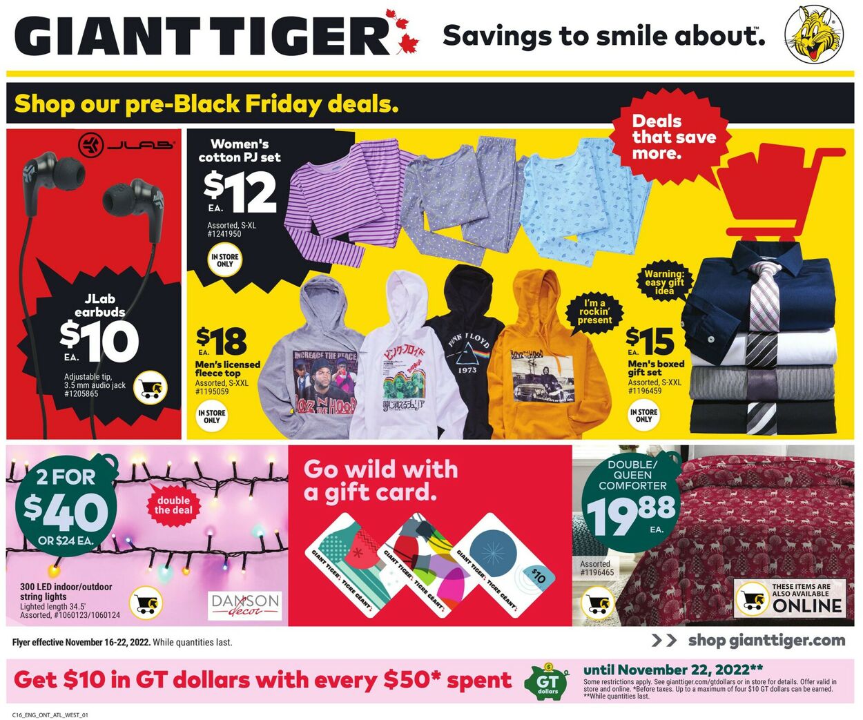 Giant Tiger Flyer from 11/16/2022