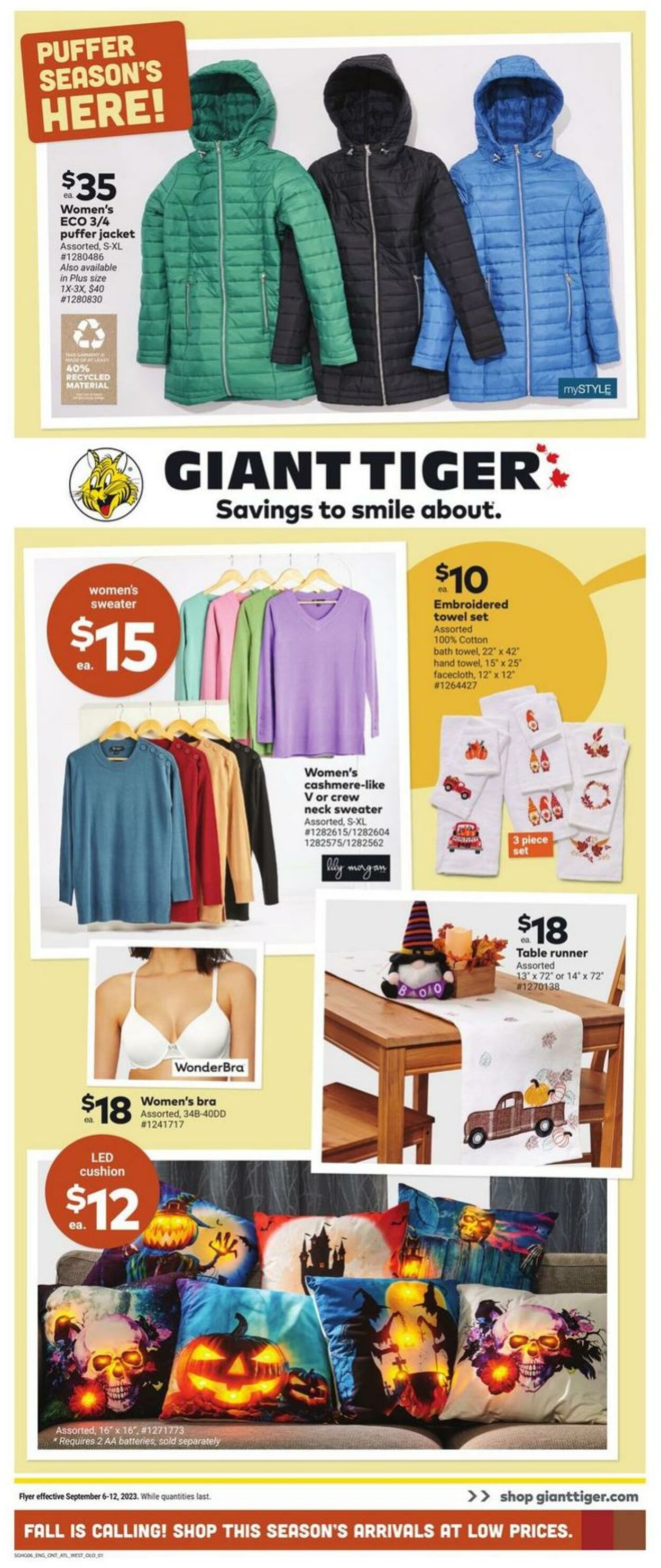 Giant Tiger Flyer from 09/06/2023