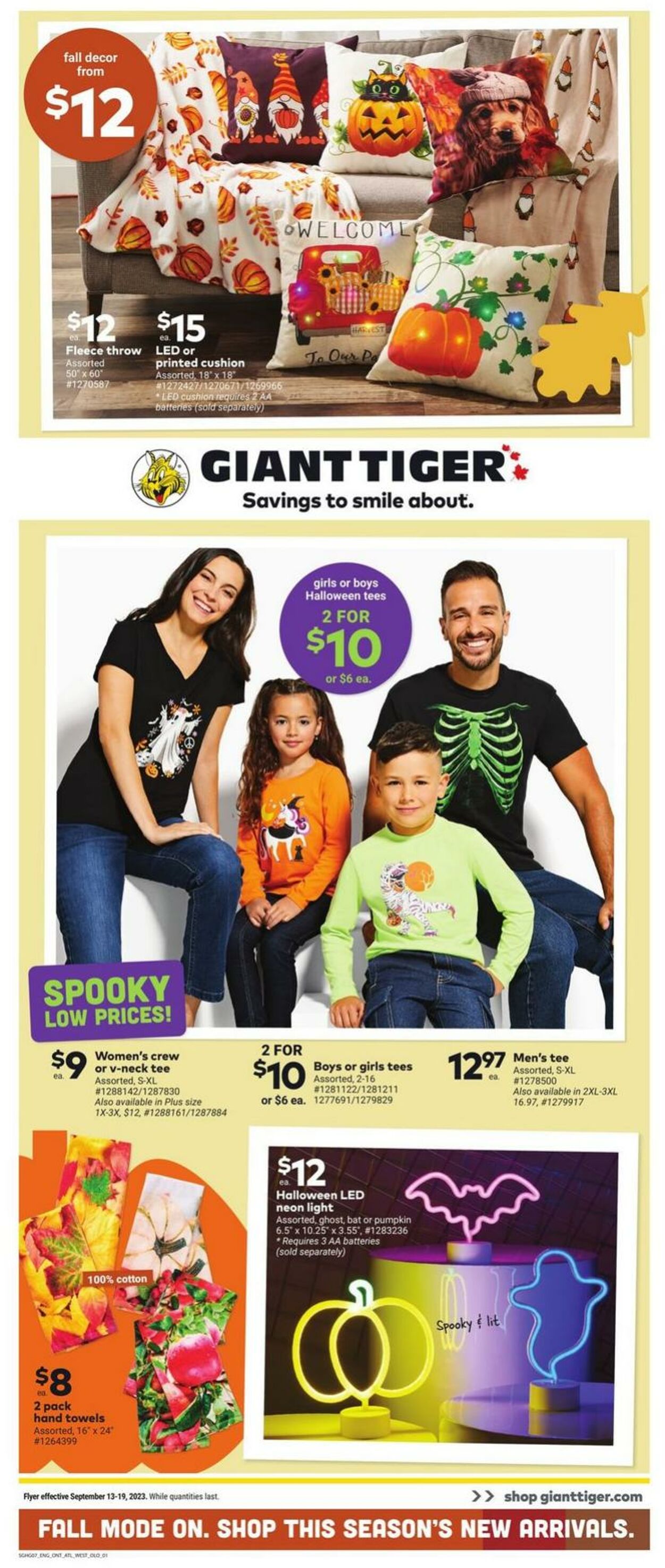 Giant Tiger Flyer from 09/13/2023