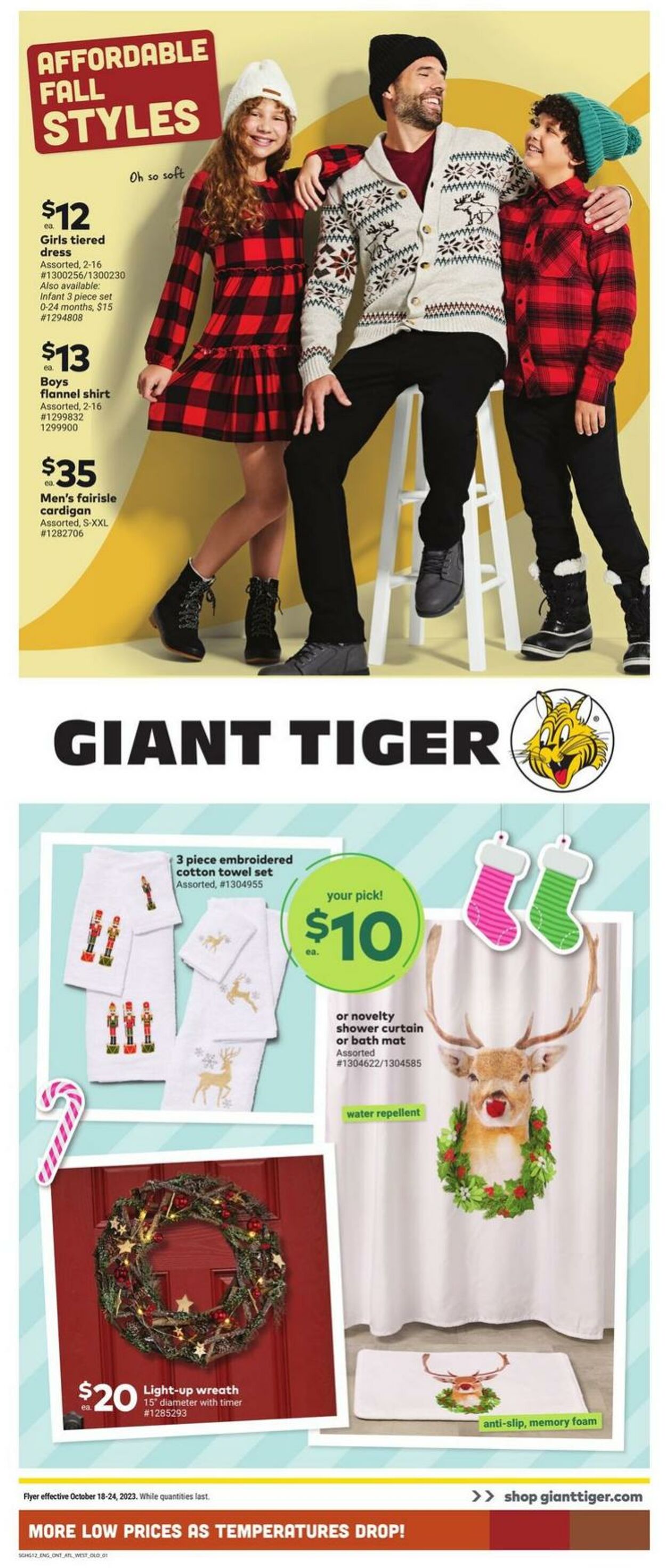 Giant Tiger Flyer from 10/18/2023