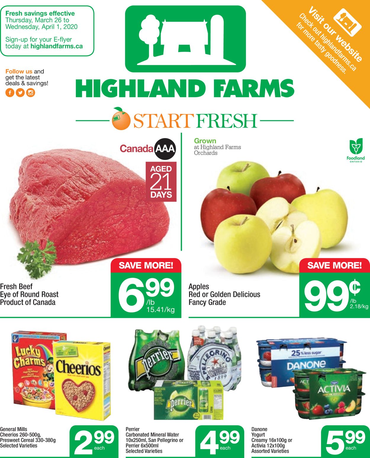 Highland Farms Flyer from 03/26/2020