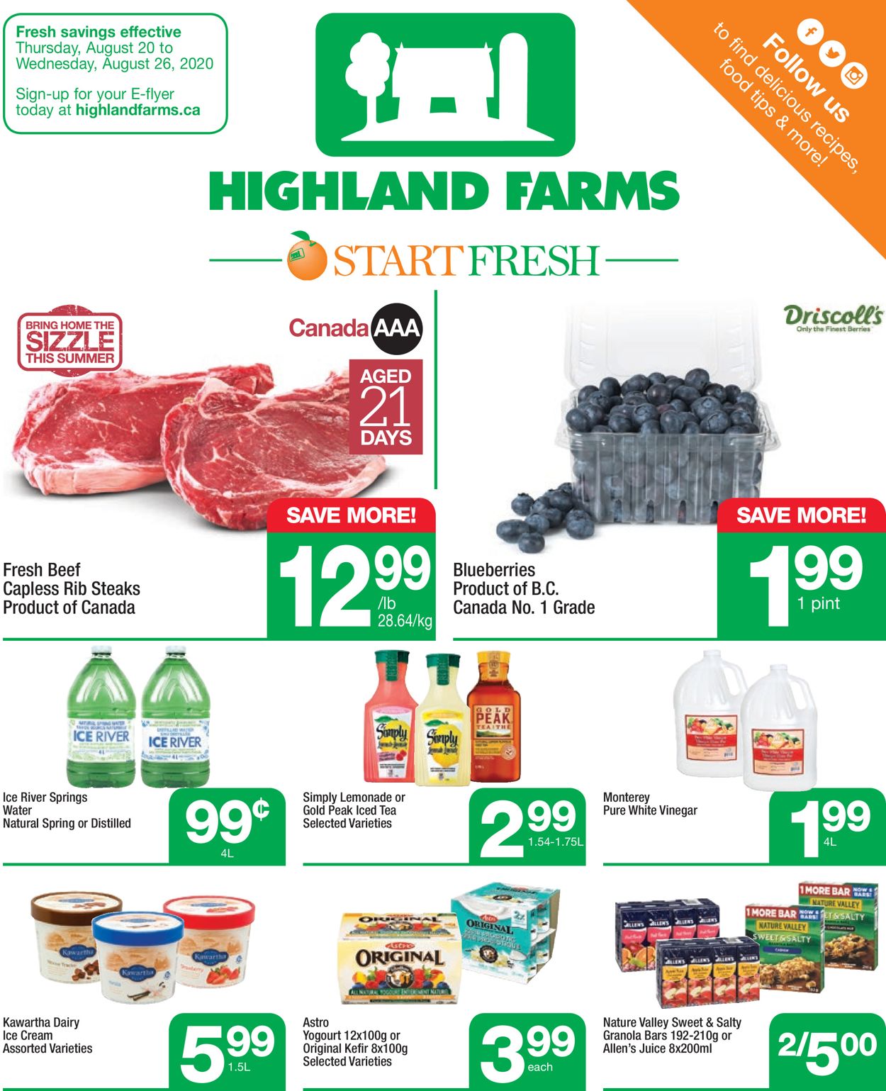 Highland Farms Flyer from 08/20/2020