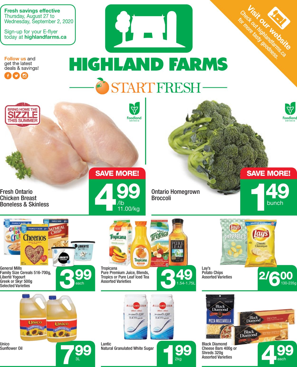 Highland Farms Flyer from 08/27/2020