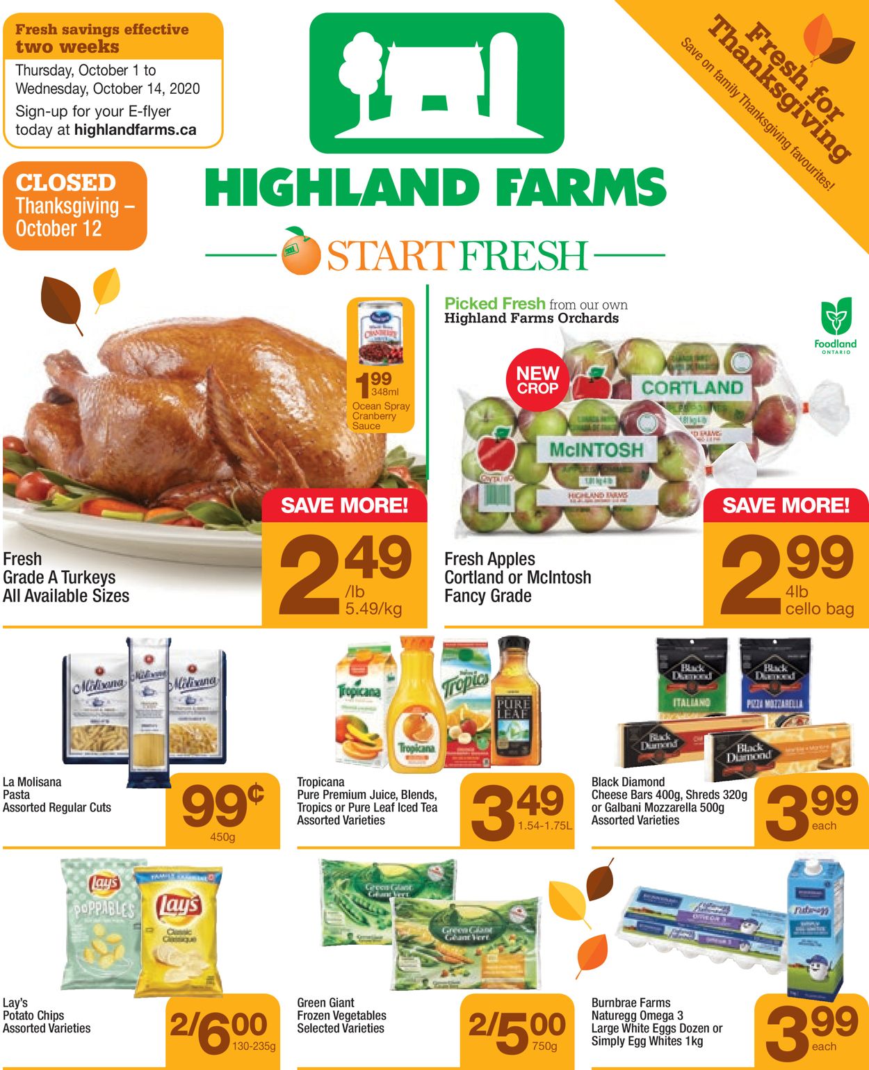 Highland Farms Flyer from 10/01/2020