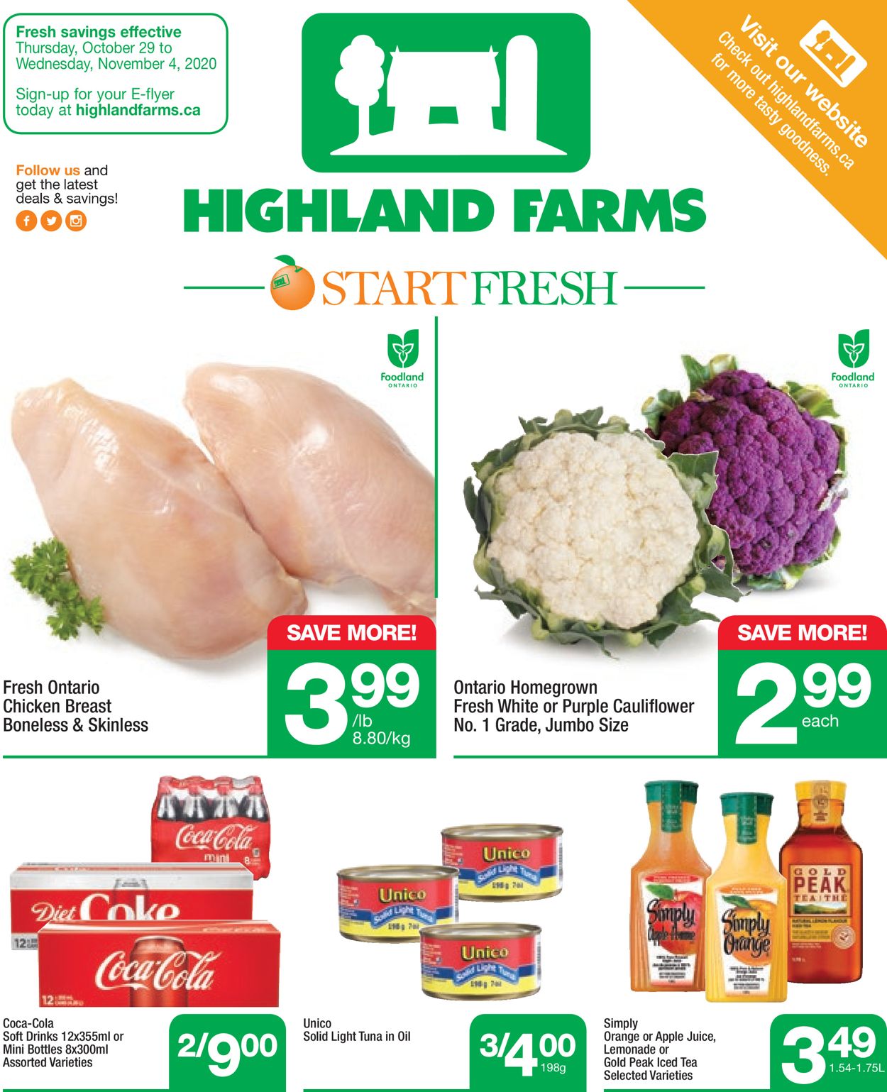 Highland Farms Flyer from 10/29/2020