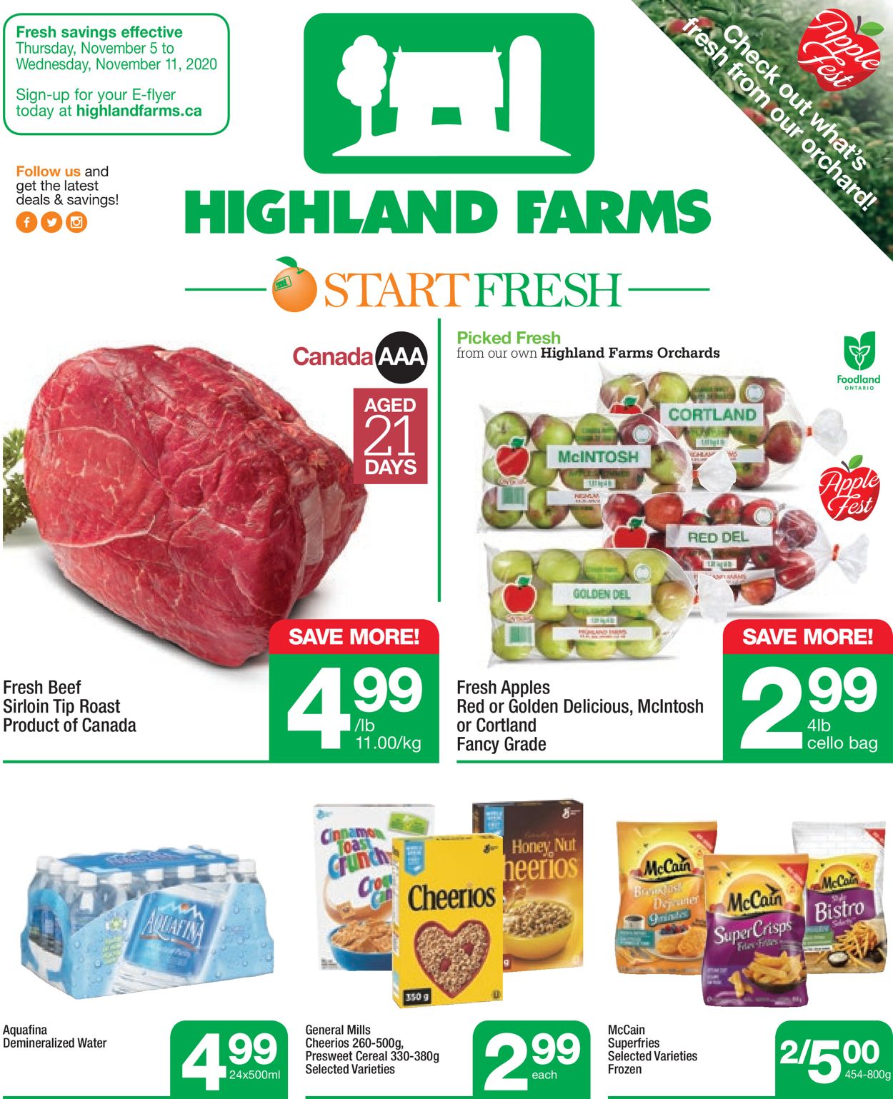 Highland Farms Flyer from 11/05/2020