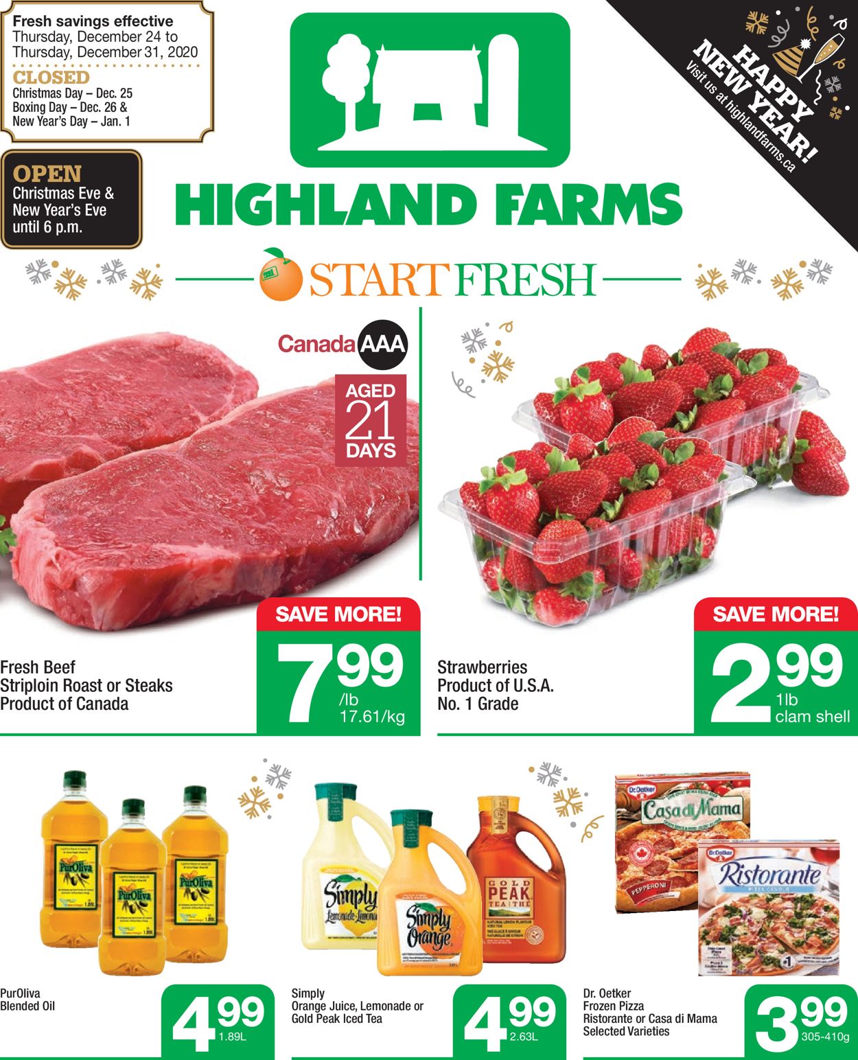 Highland Farms Flyer from 12/24/2020