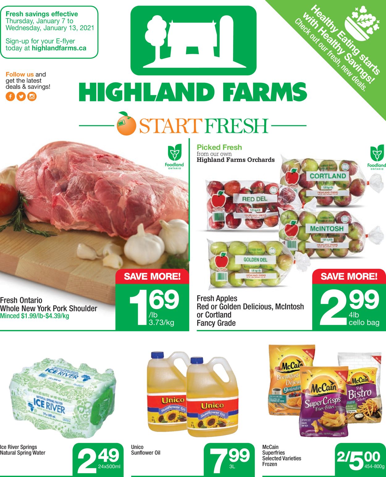 Highland Farms Flyer from 01/07/2021