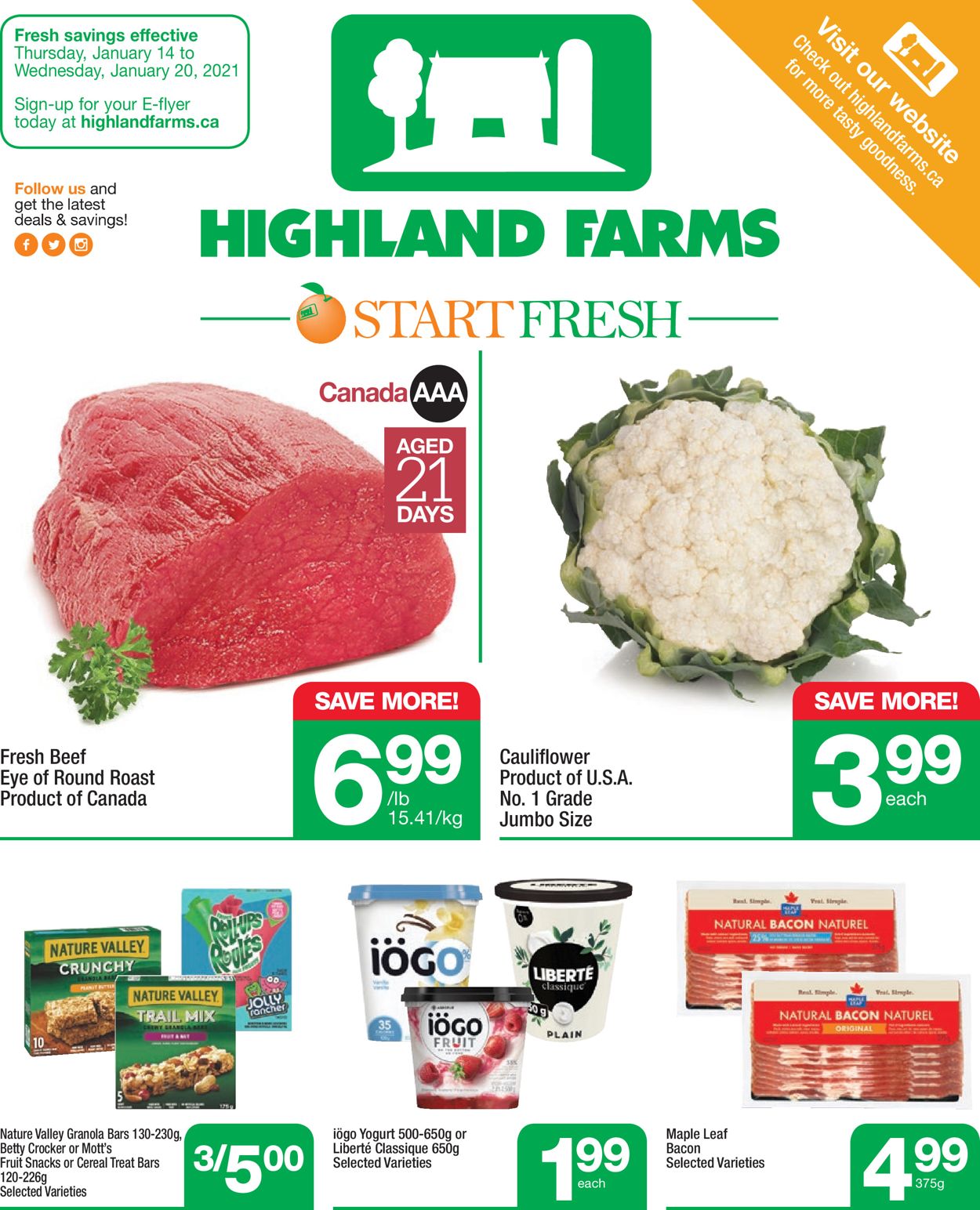 Highland Farms Flyer from 01/14/2021