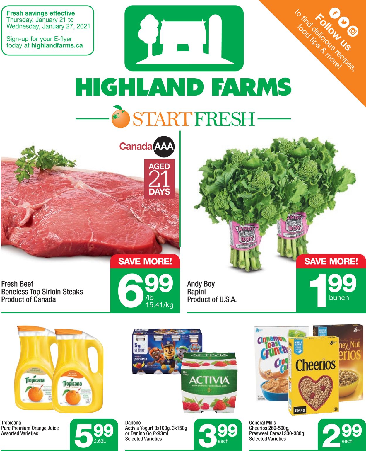 Highland Farms Flyer from 01/21/2021