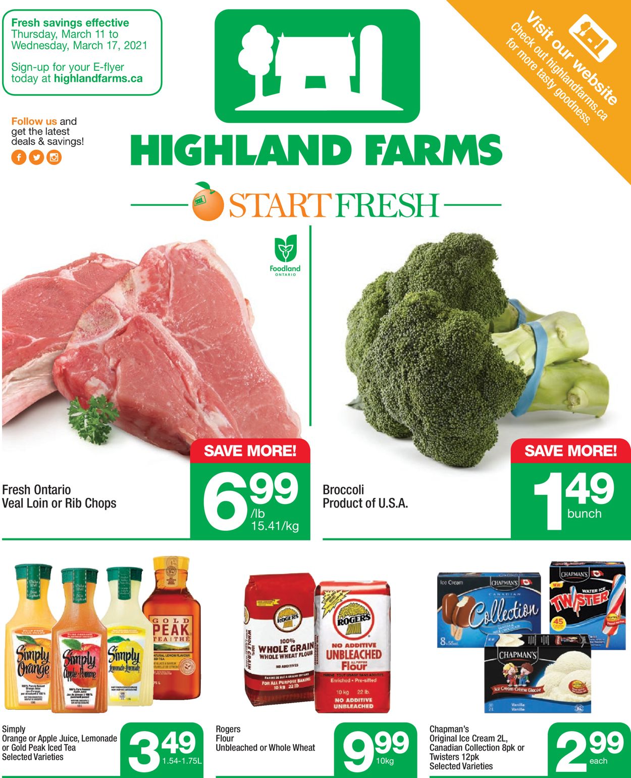 Highland Farms Flyer from 03/11/2021