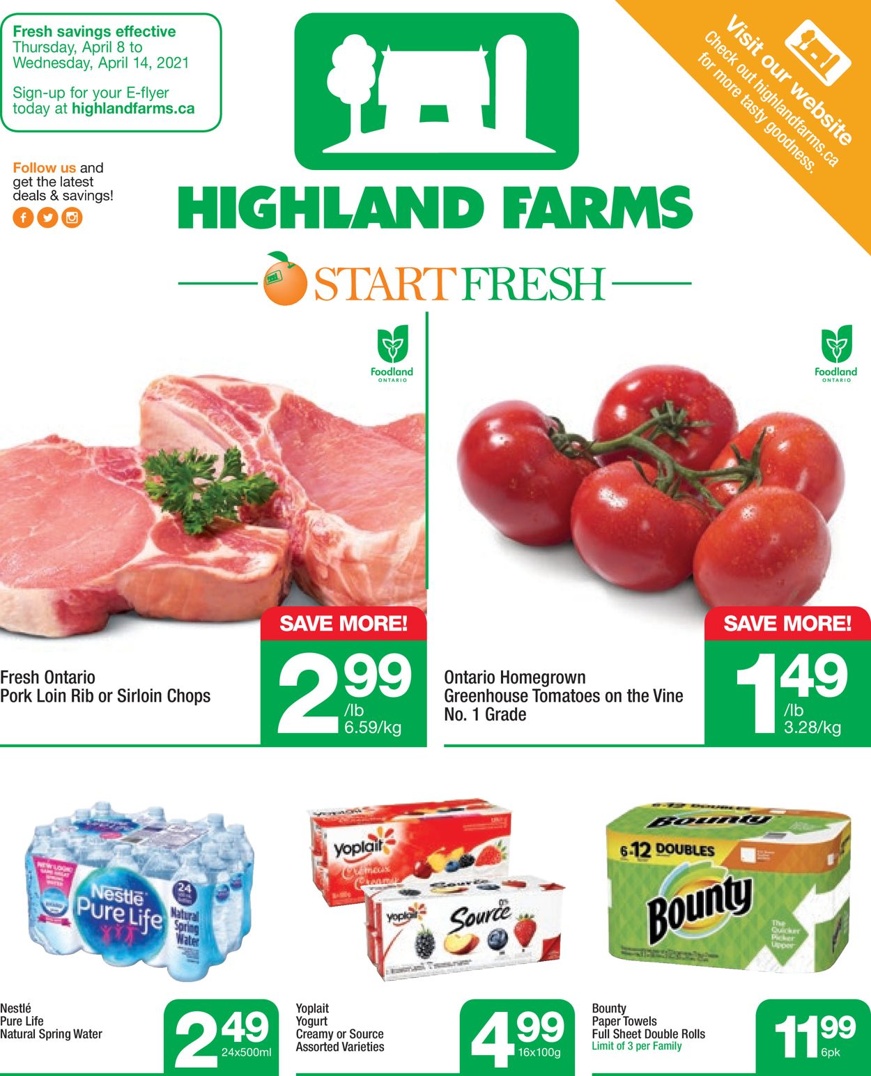 Highland Farms Flyer from 04/08/2021