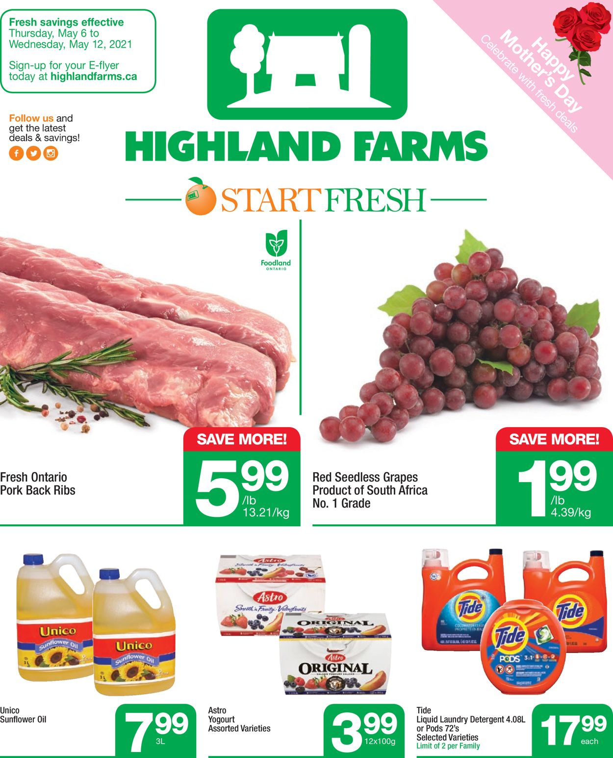 Highland Farms Flyer from 05/06/2021