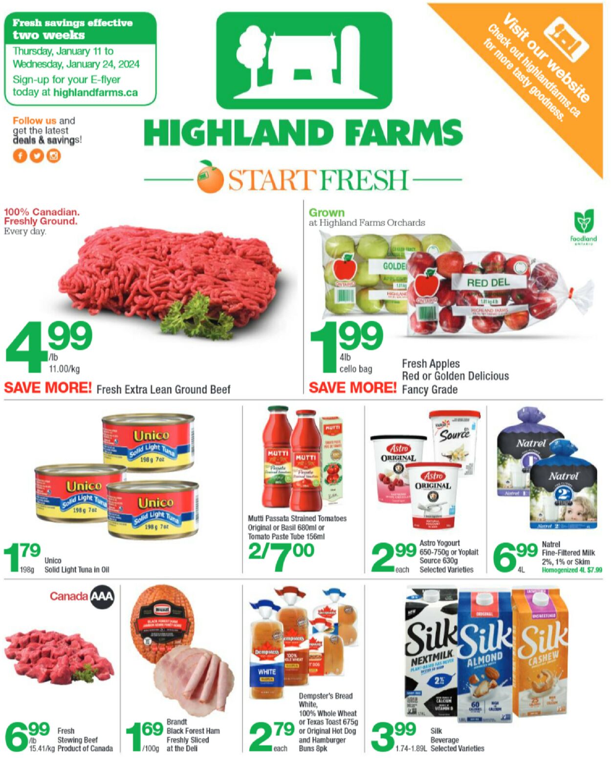 Highland Farms Flyer from 01/11/2024