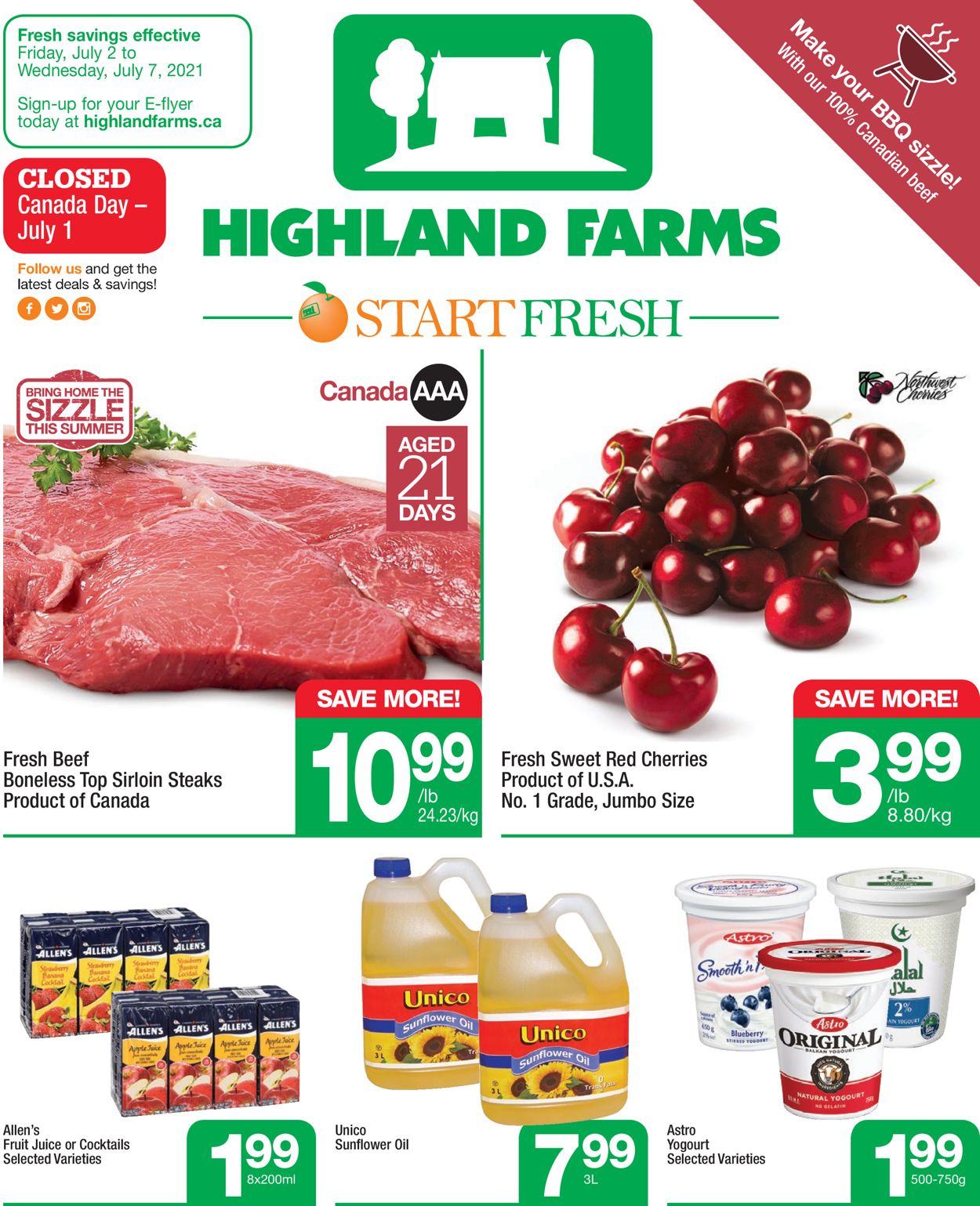Highland Farms Flyer from 07/01/2021