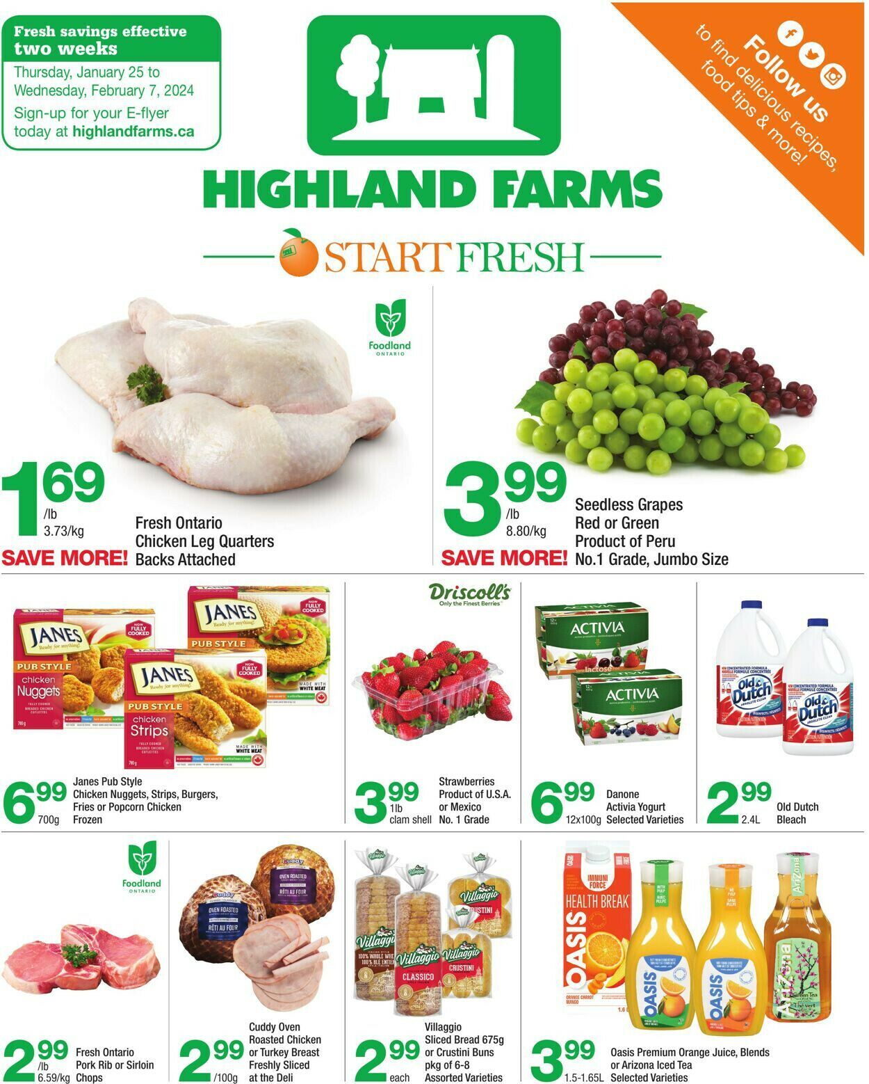 Highland Farms Flyer from 01/25/2024