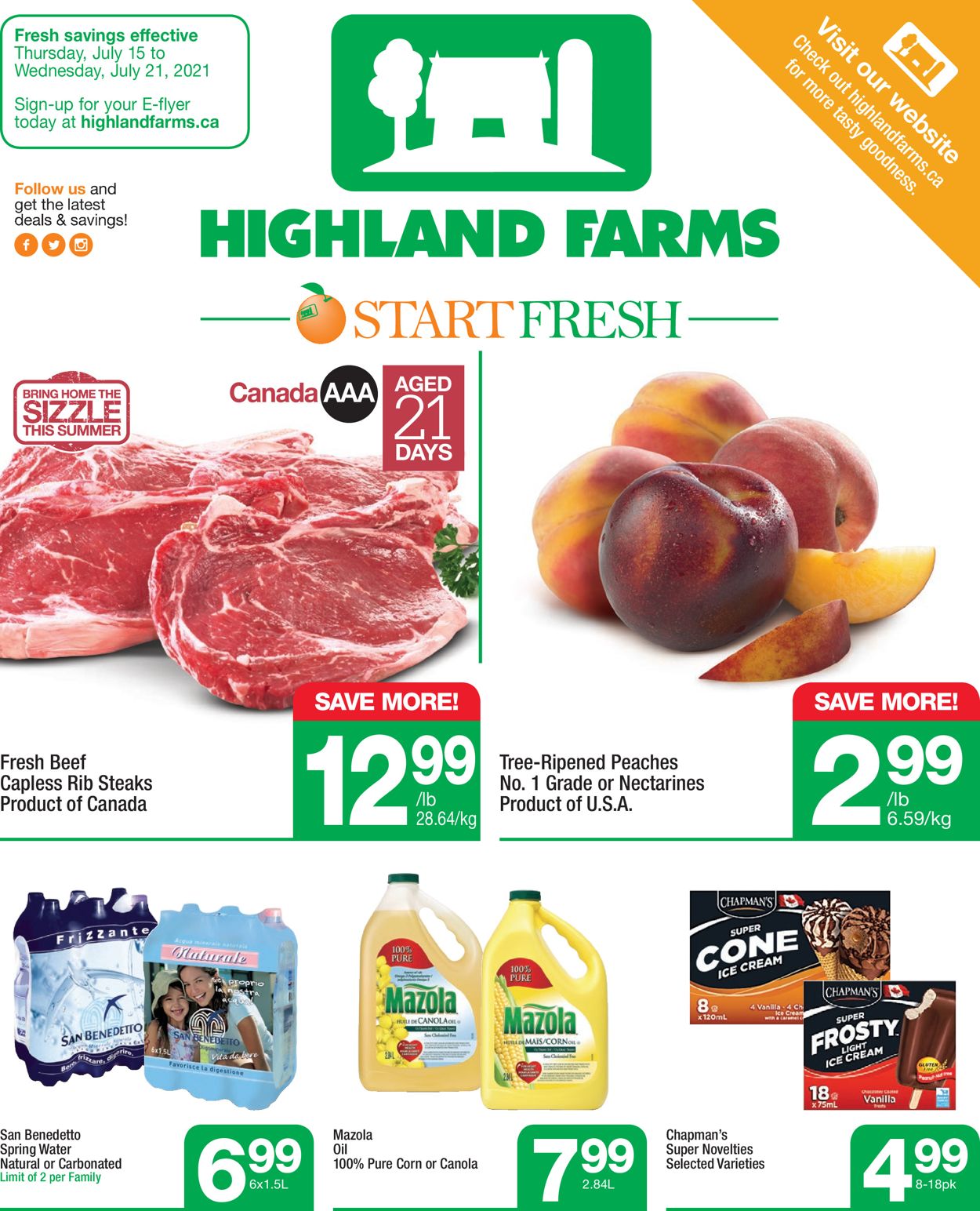 Highland Farms Flyer from 07/15/2021