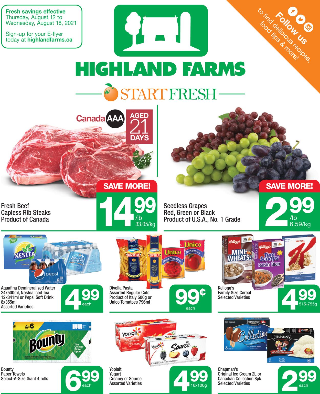 Highland Farms Flyer from 08/12/2021