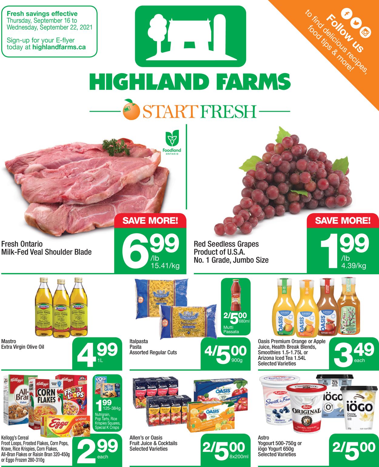 Highland Farms Flyer from 09/16/2021