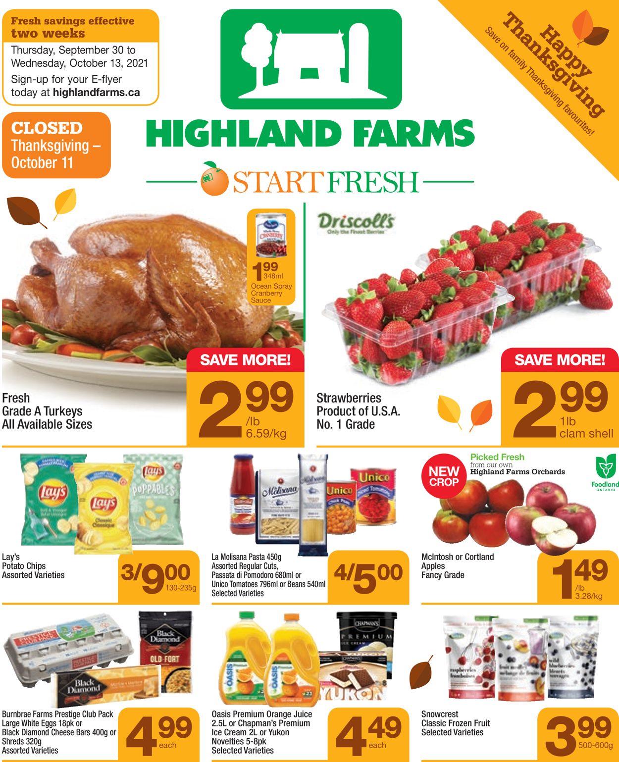 Highland Farms Flyer from 09/30/2021