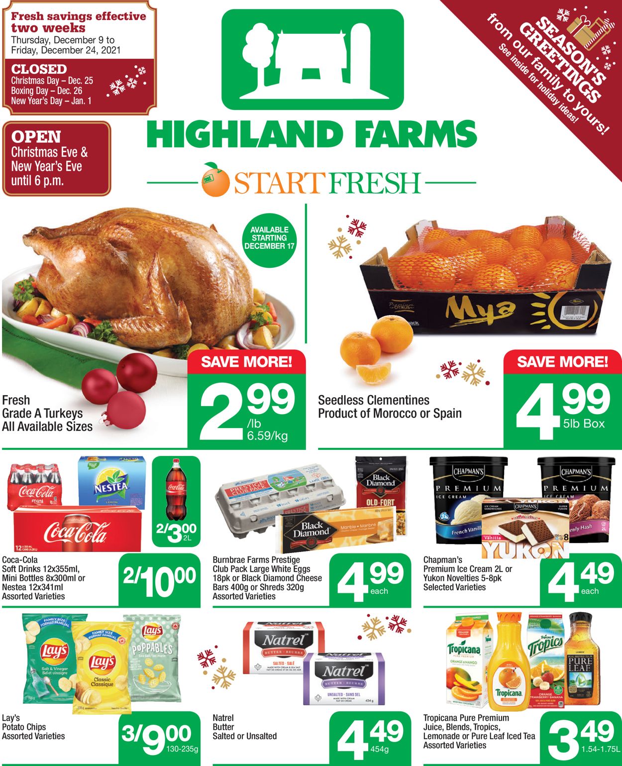 Highland Farms Flyer from 12/09/2021