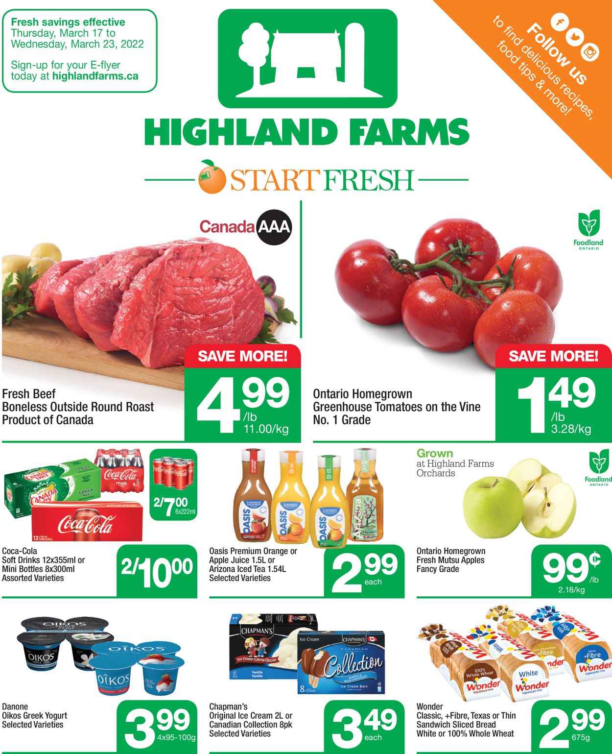 Highland Farms Flyer from 03/17/2022