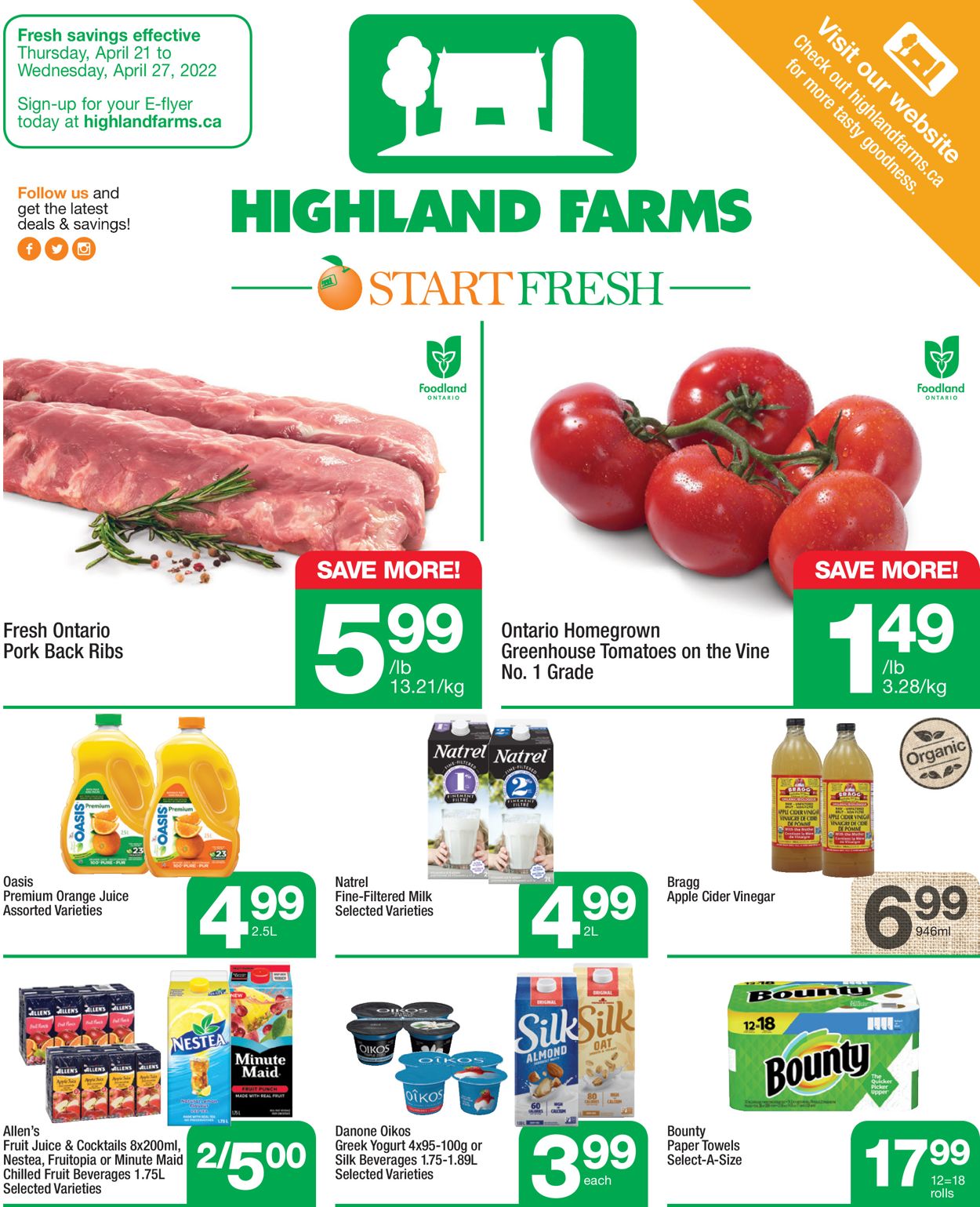 Highland Farms Flyer from 04/21/2022