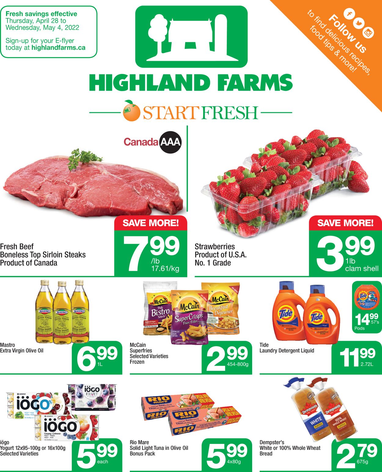 Highland Farms Flyer from 04/28/2022