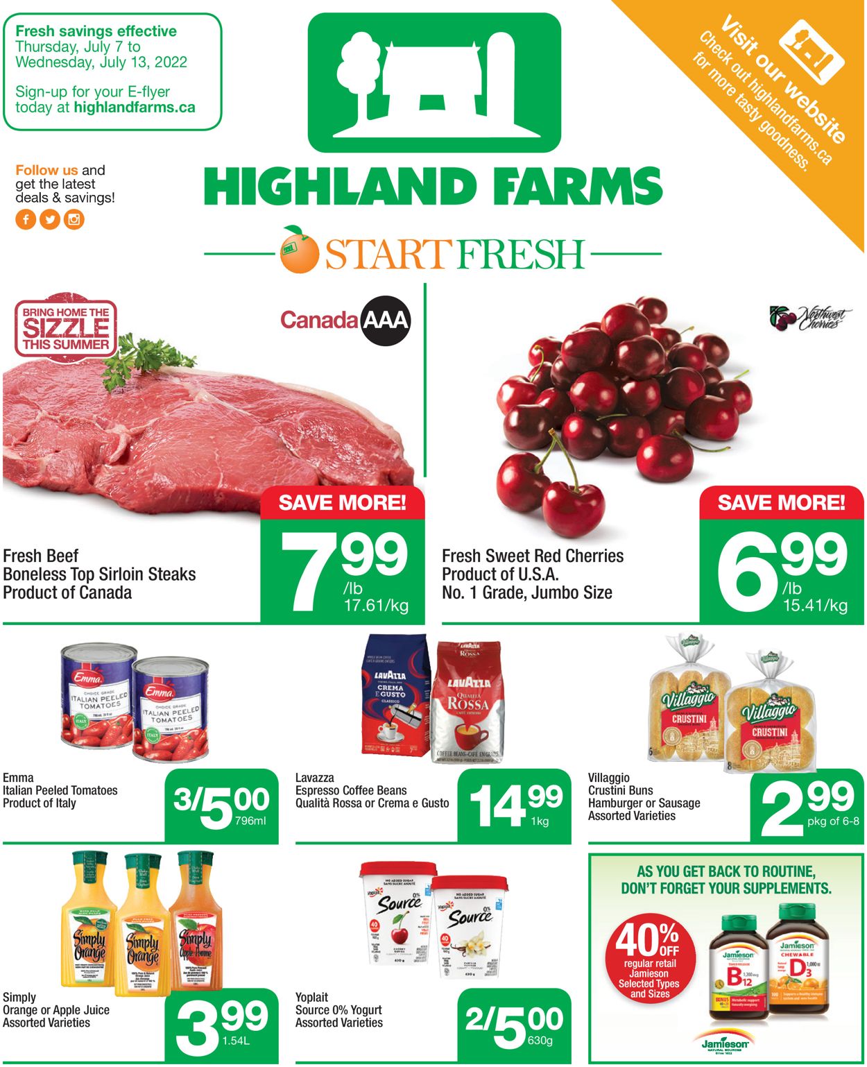 Highland Farms Flyer from 07/07/2022