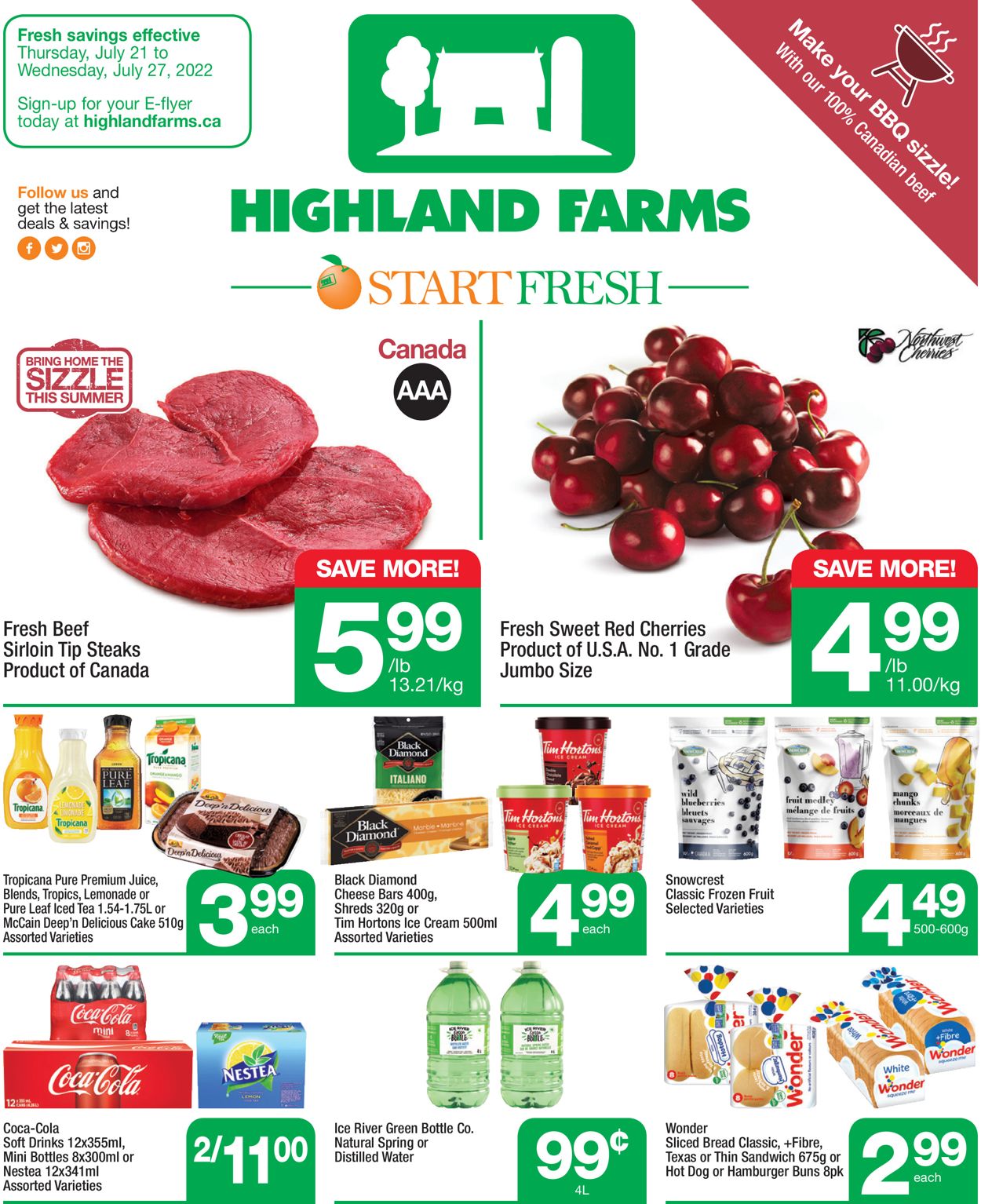 Highland Farms Flyer from 07/21/2022