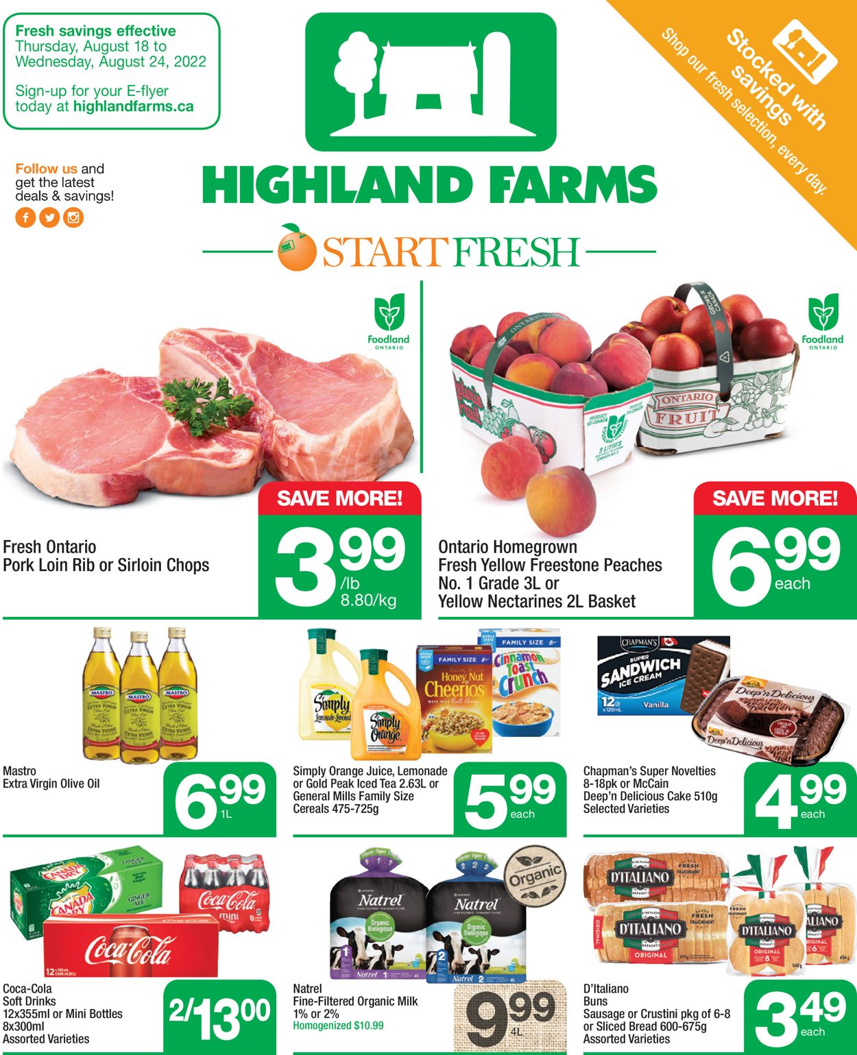 Highland Farms Flyer from 08/18/2022