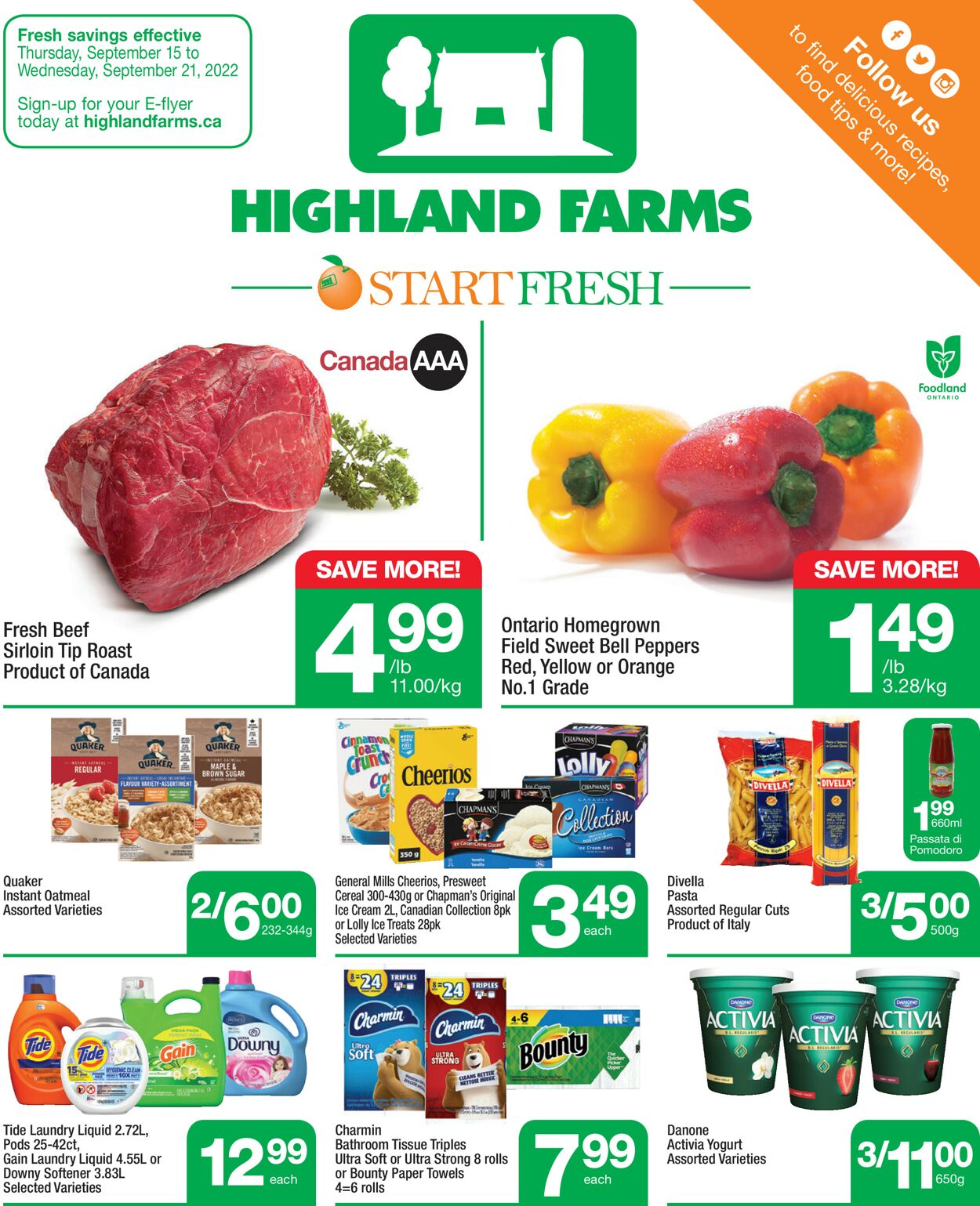 Highland Farms Flyer from 09/15/2022