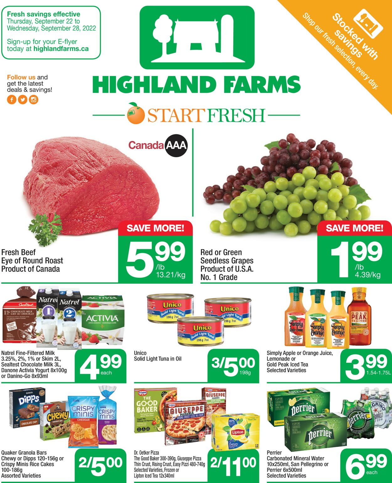 Highland Farms Flyer from 09/22/2022