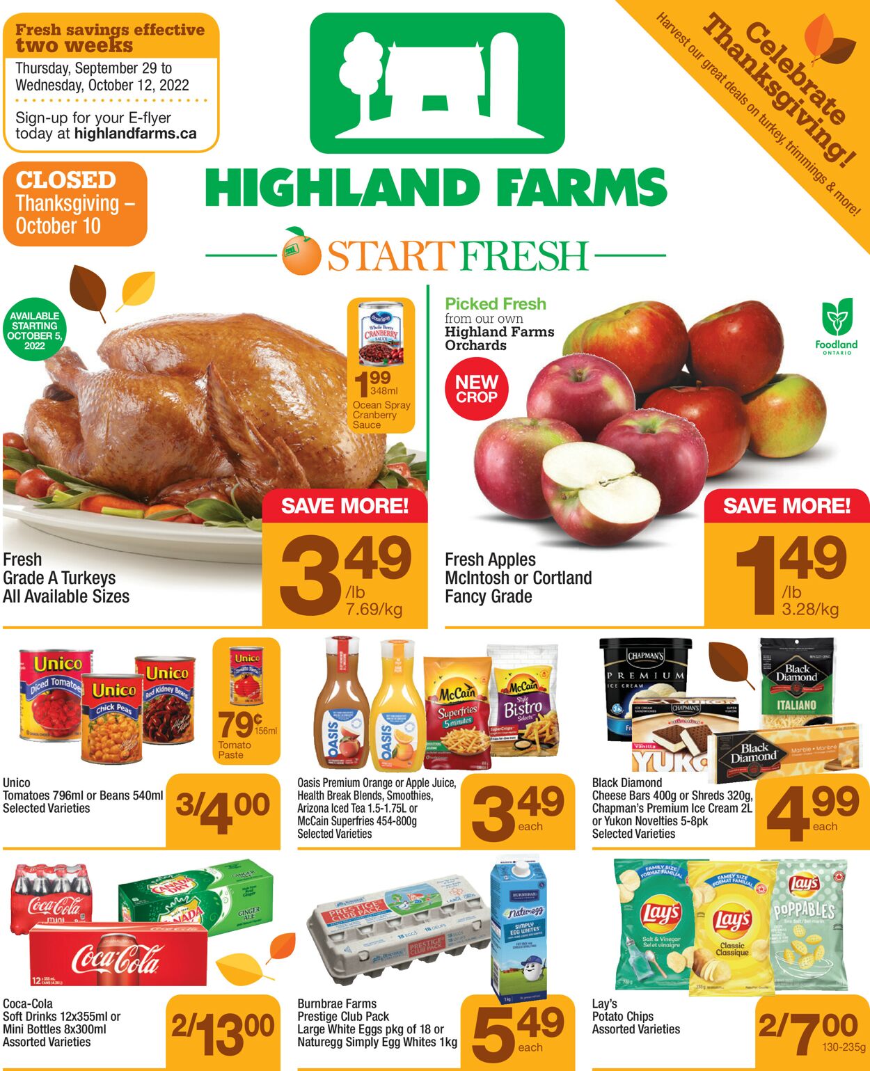 Highland Farms Flyer from 09/29/2022