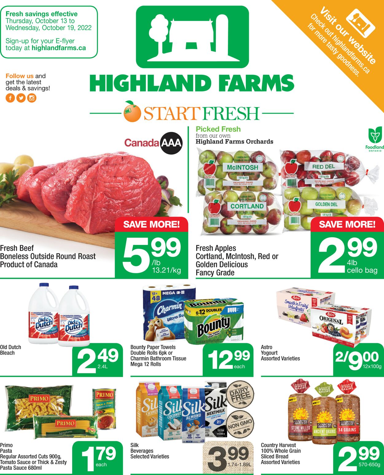 Highland Farms Flyer from 10/13/2022
