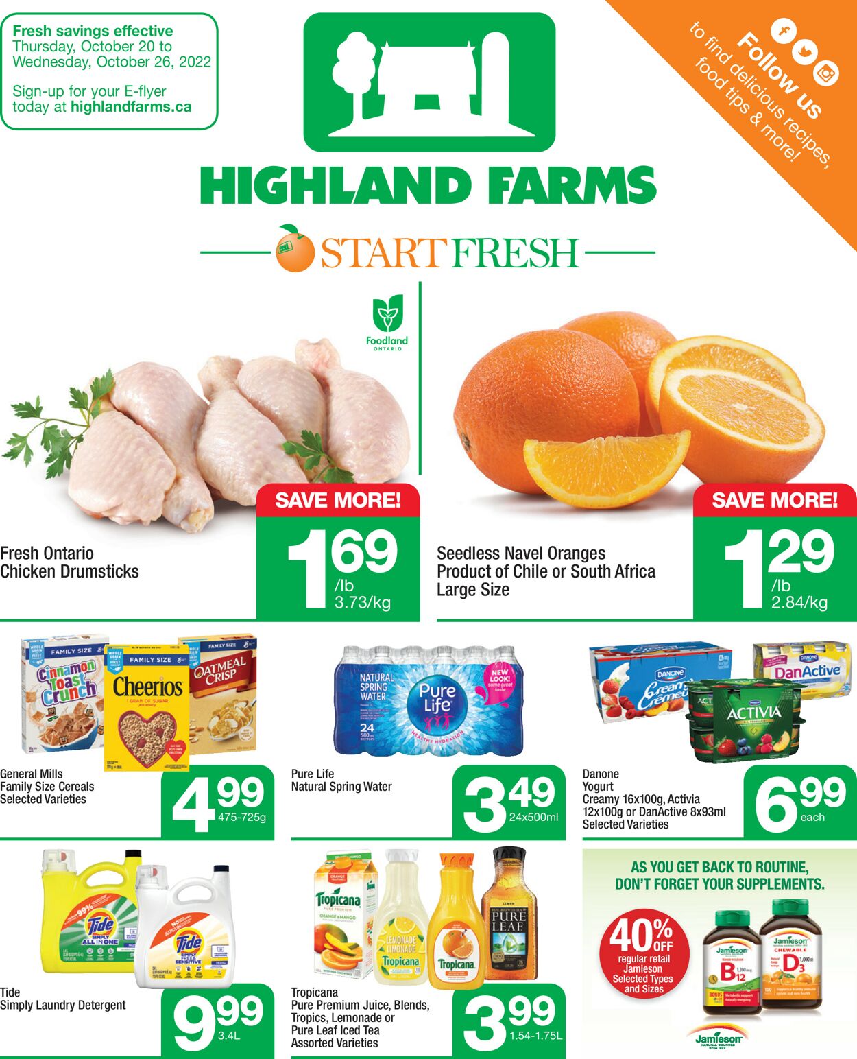 Highland Farms Flyer from 10/20/2022