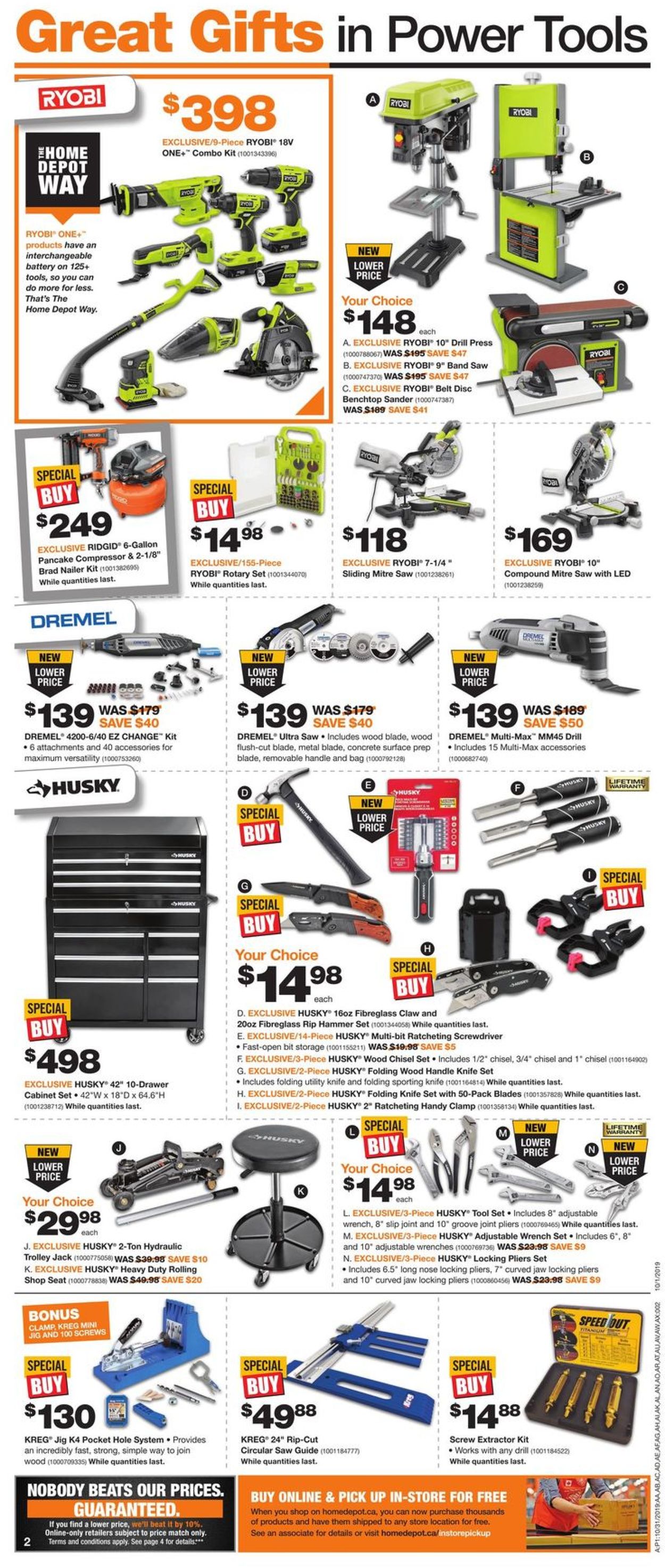 Home Depot Flyer from 10/31/2019