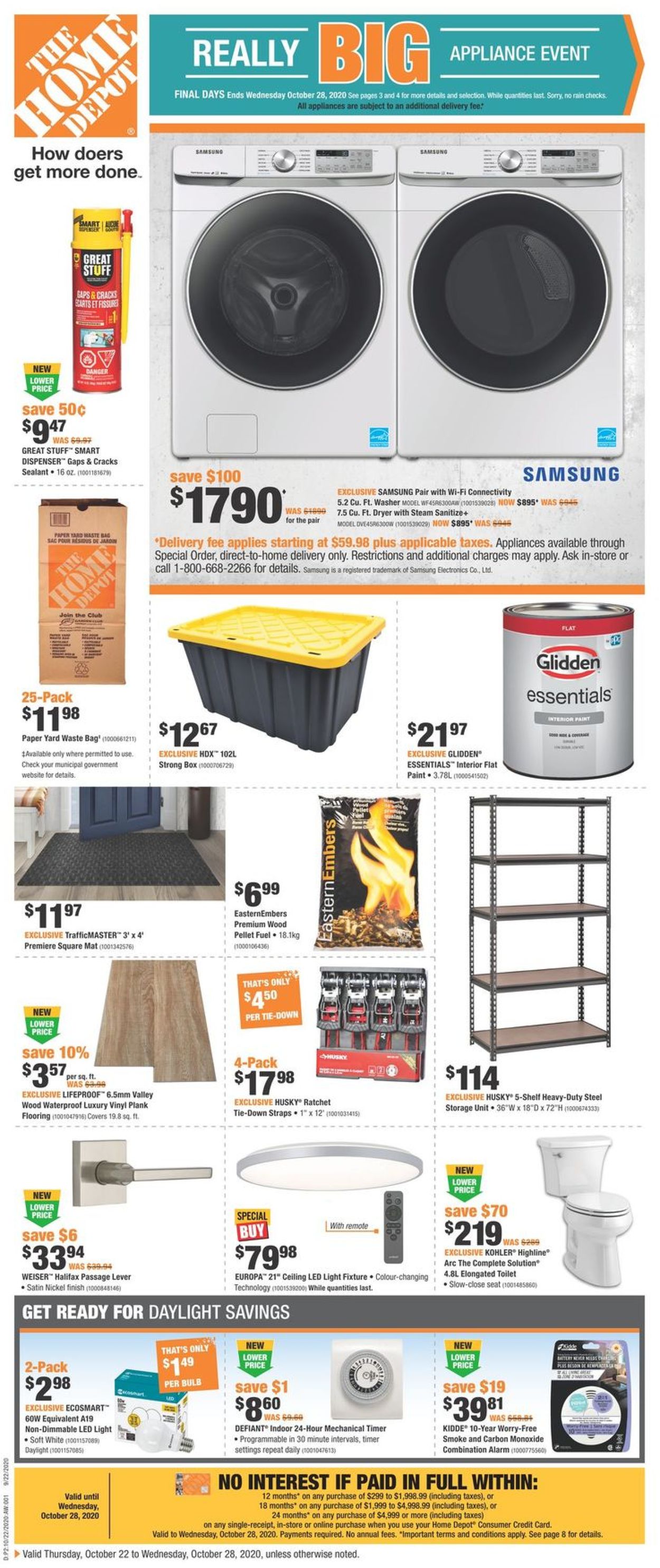 Home Depot Flyer from 10/22/2020