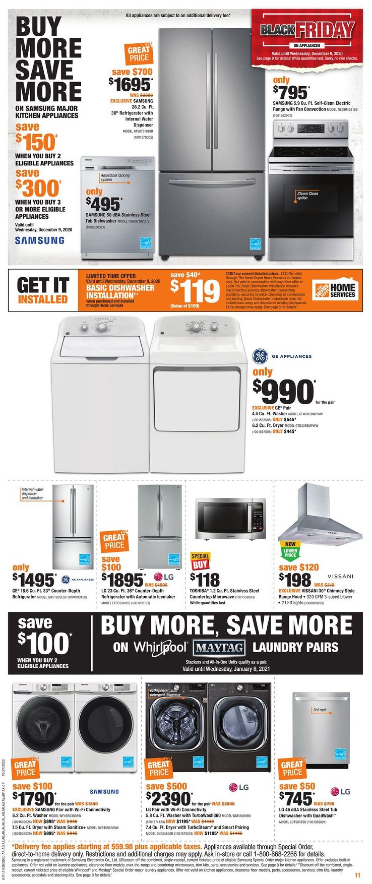 Home Depot Flyer from 11/26/2020
