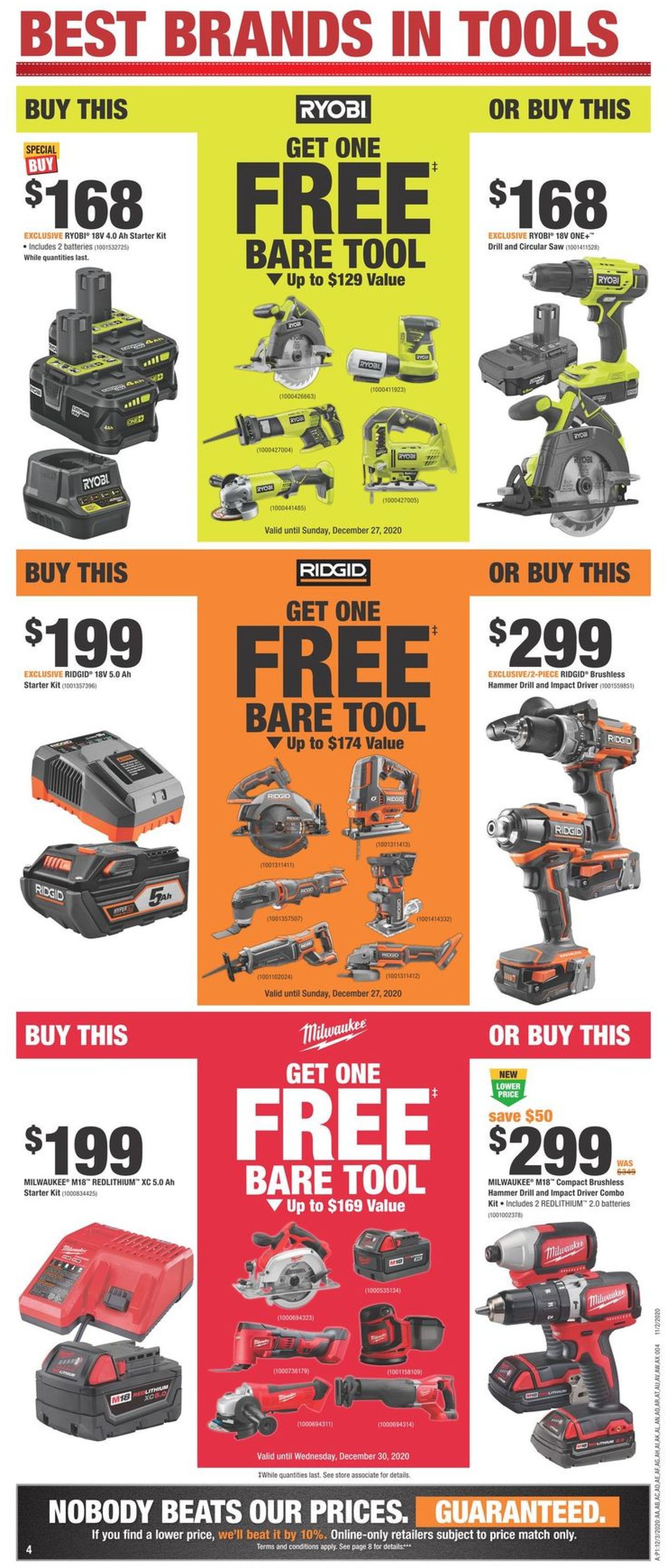 Home Depot Flyer from 12/03/2020