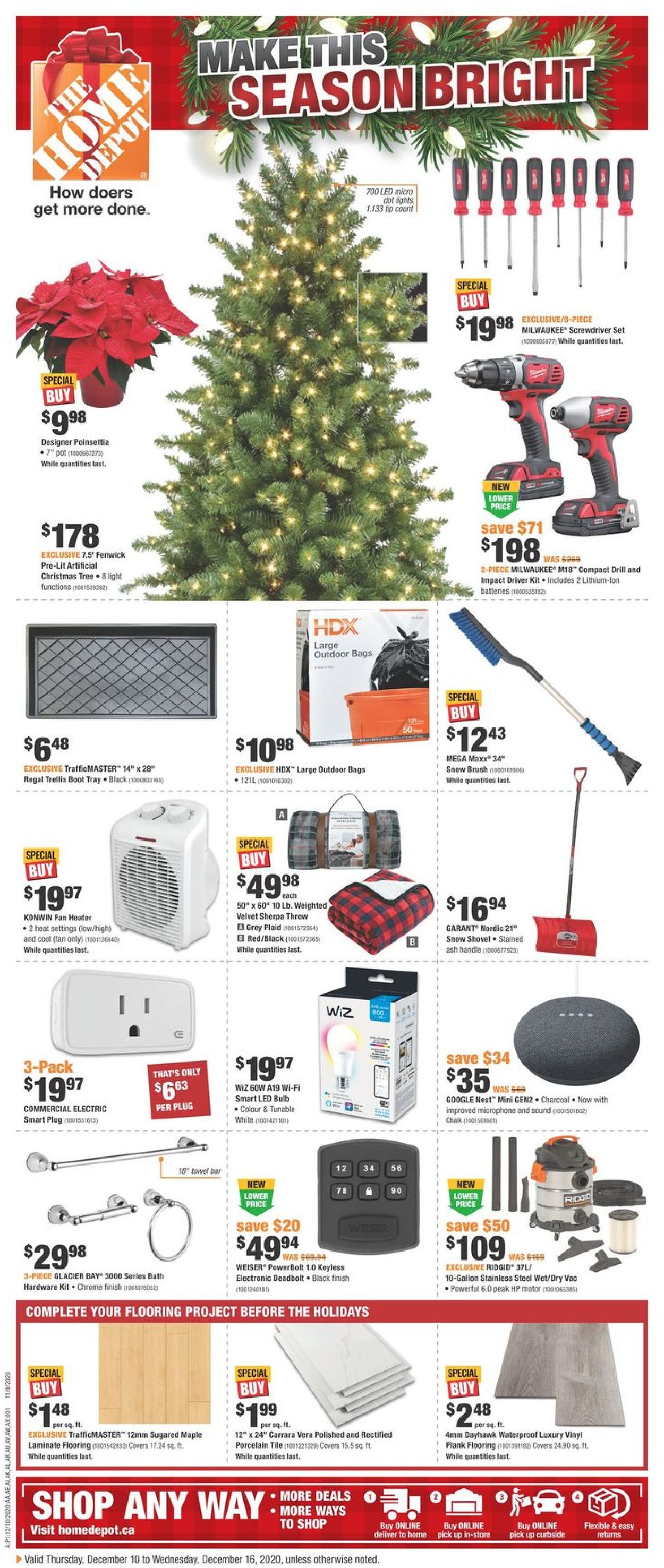 Home Depot Flyer from 12/10/2020