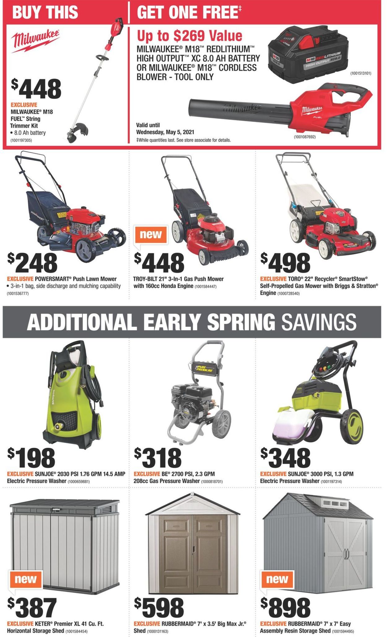Home Depot Flyer from 03/25/2021